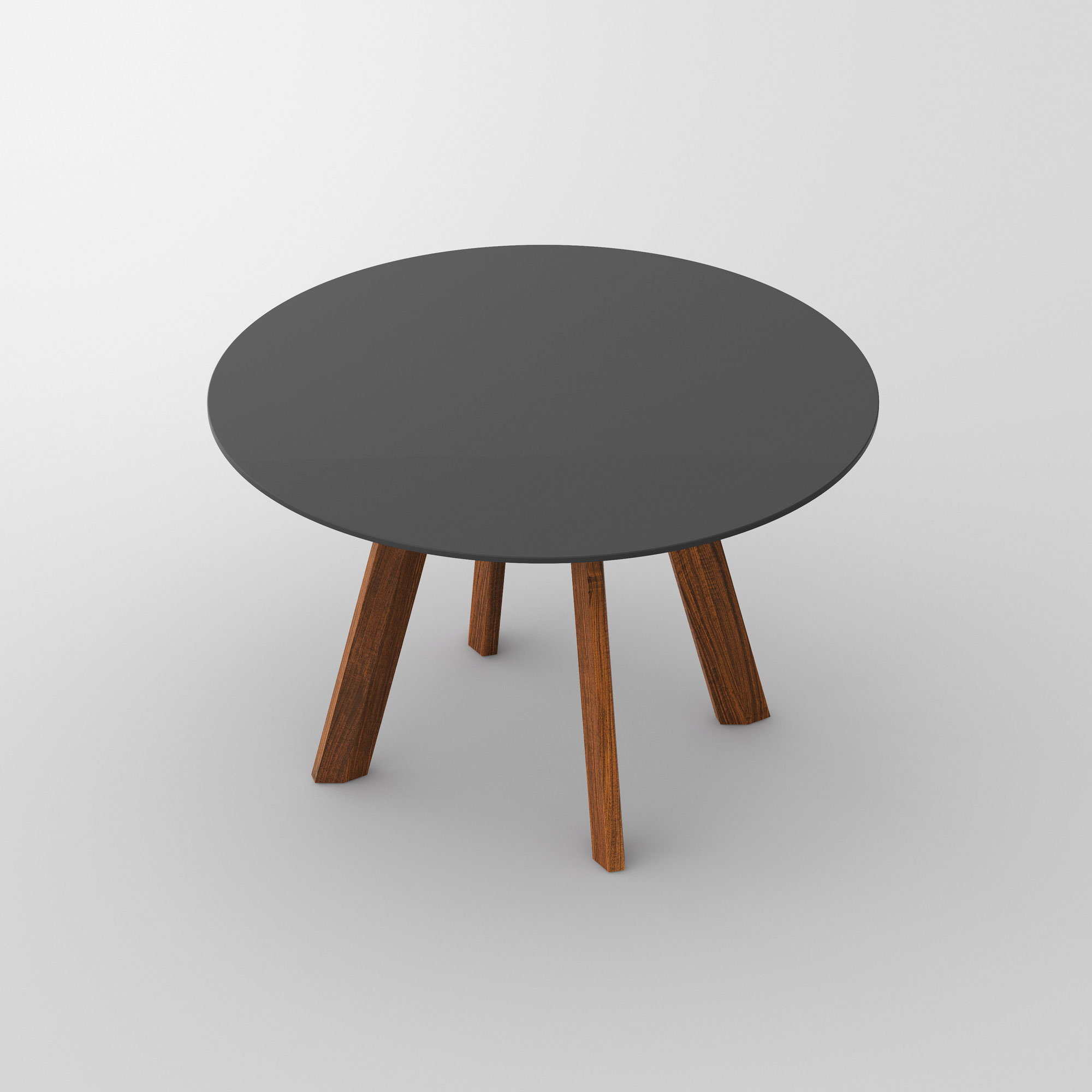 Round Linoleum Table RHOMBI ROUND LINO cam3 custom made in solid wood by vitamin design