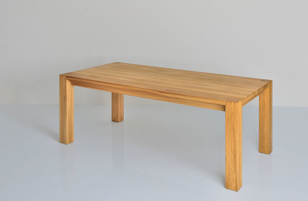 Rustic Oak Table TAURUS 4 B11X11 1111 custom made in solid wood by vitamin design