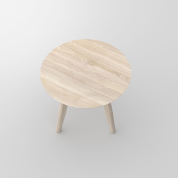 Round Night Table AETAS ROUND cam2 custom made in solid wood by vitamin design