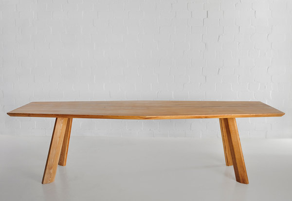 Designer Dining Table RHOMBI 4431b custom made in solid wood by vitamin design