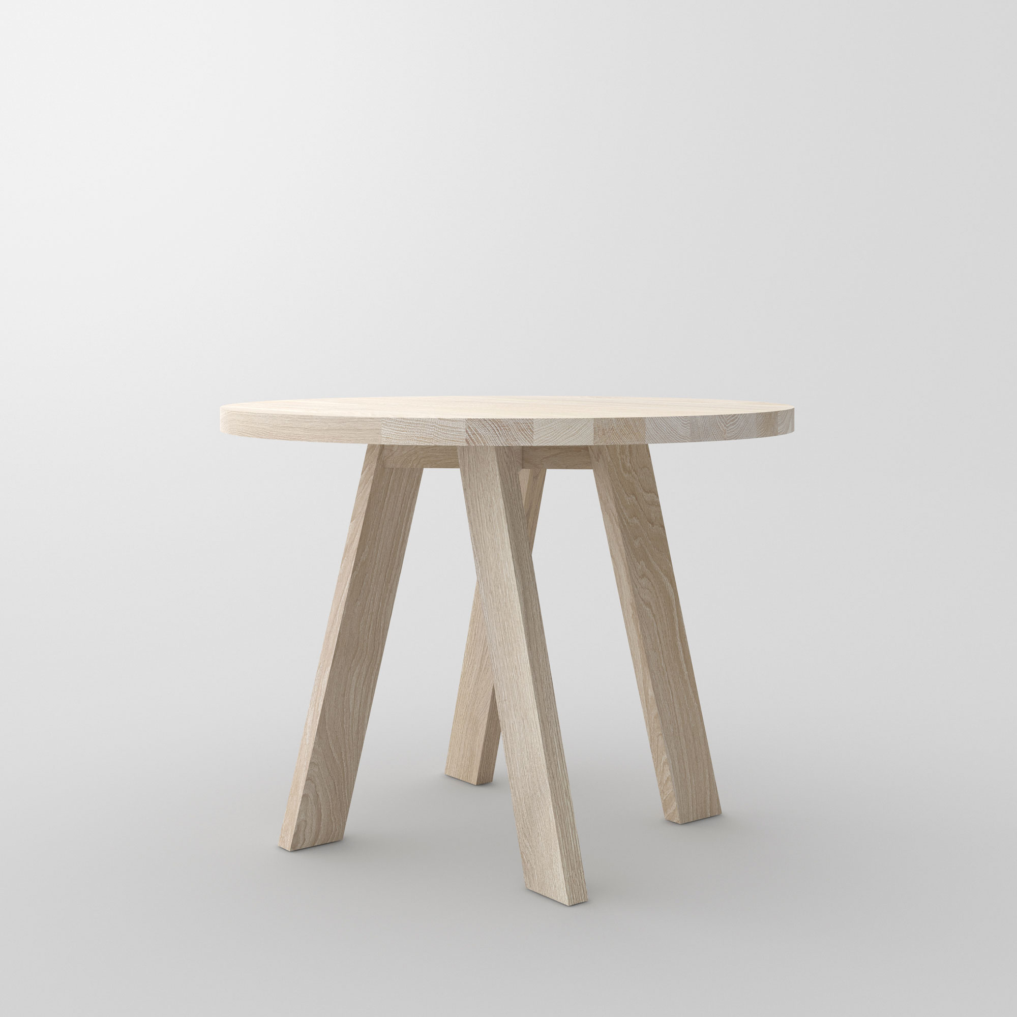 Designer table Round ZIRKEL cam2 custom made in solid wood by vitamin design