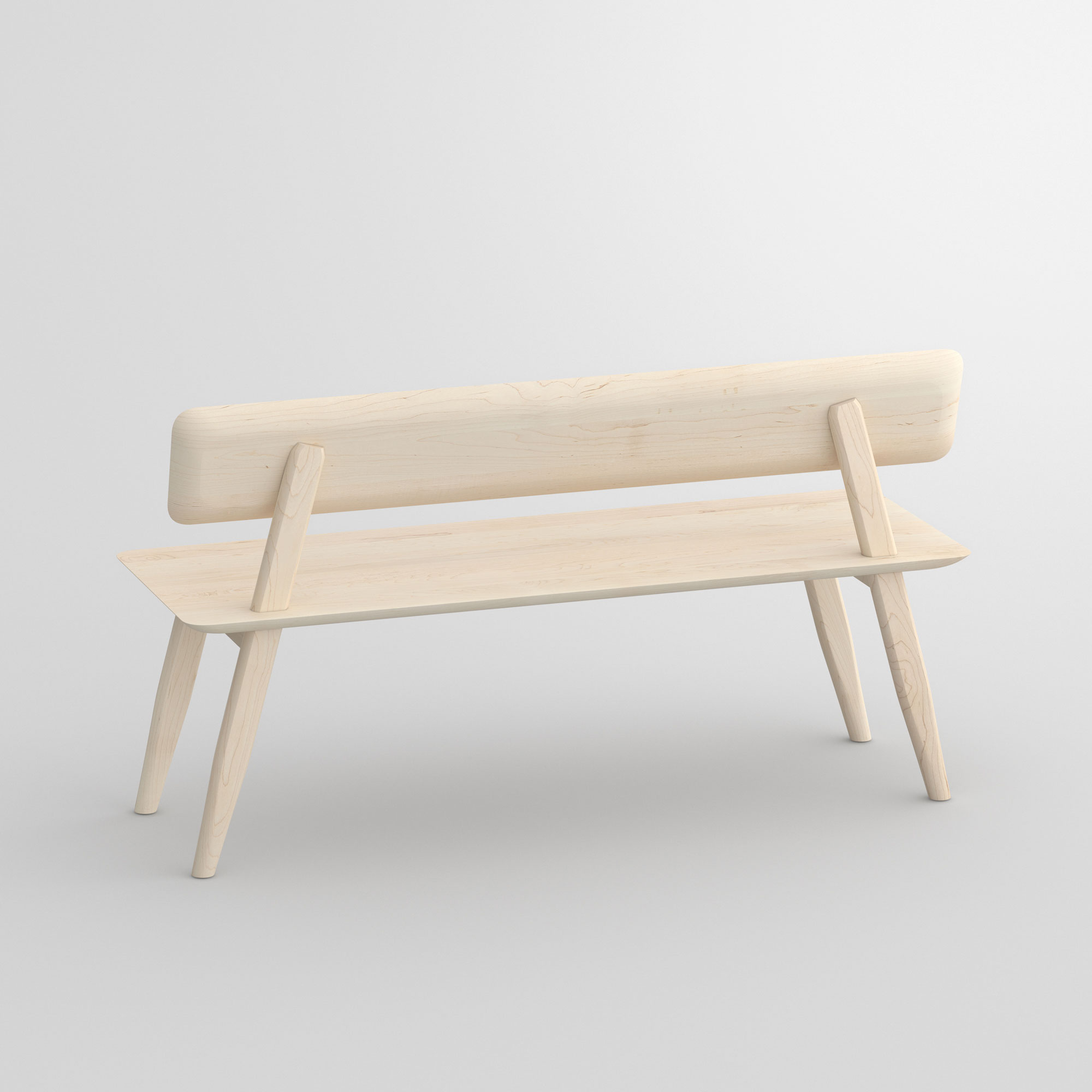 Bench with Back AETAS RL cam1 custom made in solid wood by vitamin design
