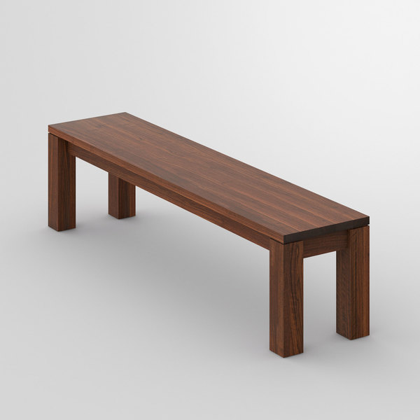 Wood Bench Rustic LIVING cam3 custom made in solid wood by vitamin design