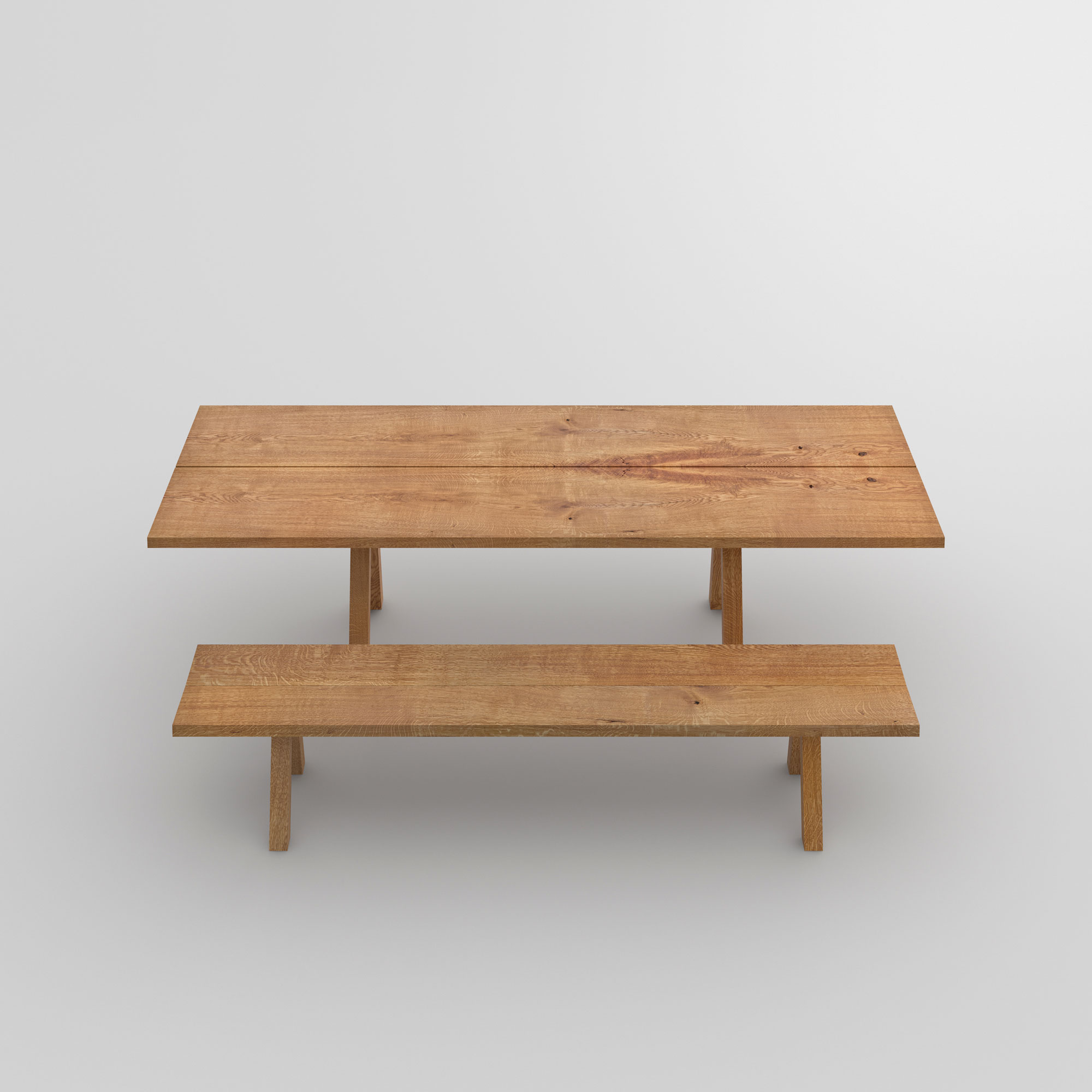 Wooden Designer Bench PAPILIO SIMPLE cam2 custom made in solid wood by vitamin design