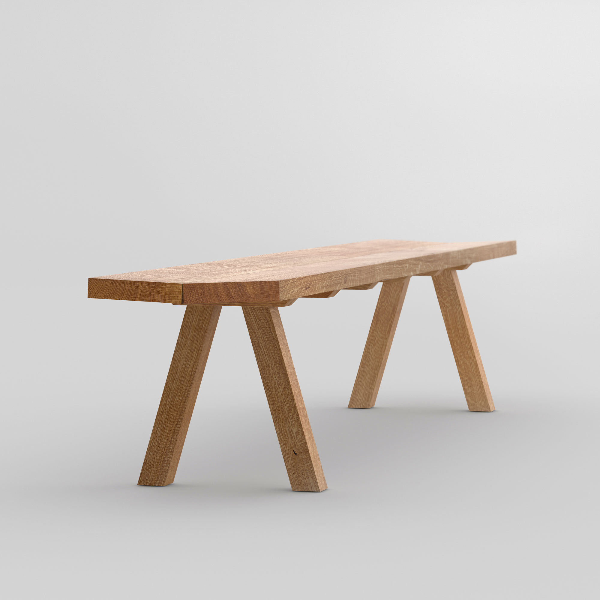 Wooden Designer Bench PAPILIO SIMPLE cam3 custom made in solid wood by vitamin design