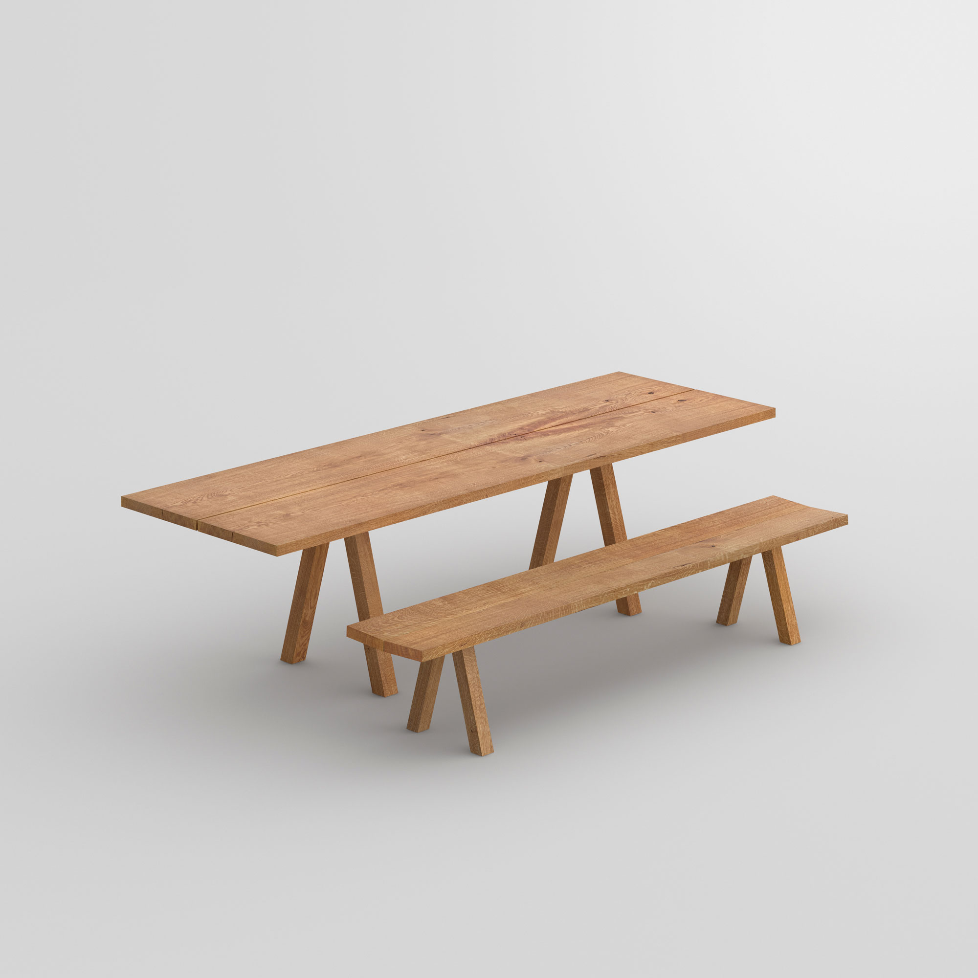 Wooden Designer Bench PAPILIO SIMPLE cam1 custom made in solid wood by vitamin design
