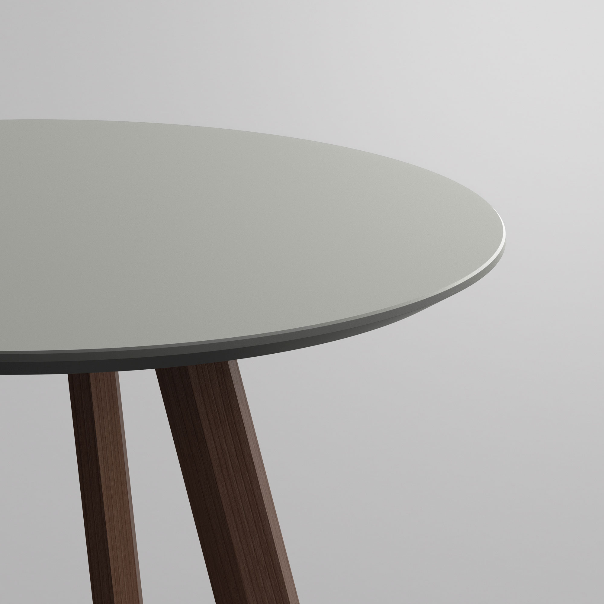 Round Coffee Table Linoleum RHOMBI ROUND LINO cam3 custom made in solid wood by vitamin design