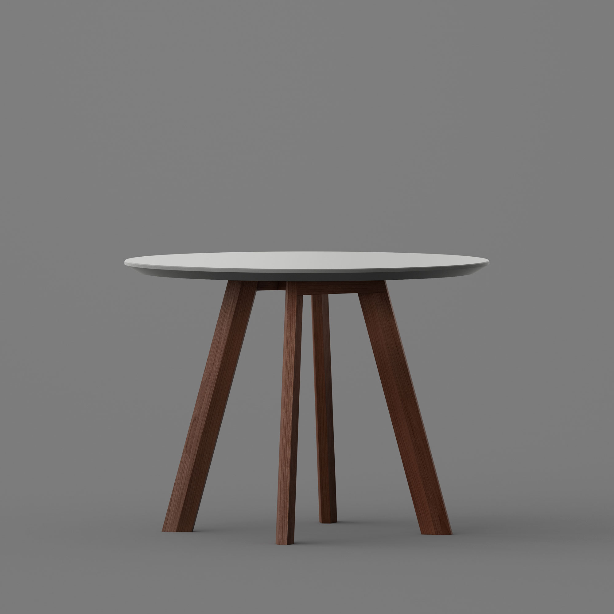 Round Coffee Table Linoleum RHOMBI ROUND LINO ash custom made in solid wood by vitamin design