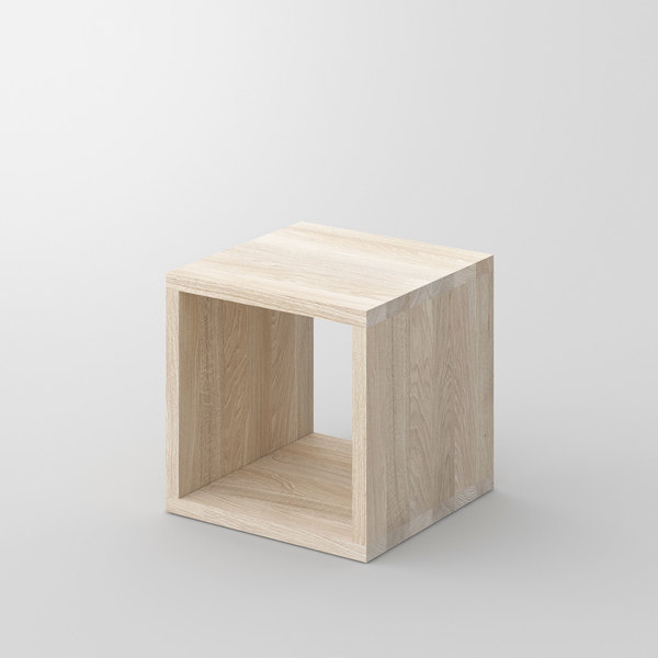 Multifunctional Wooden Stool MENA B 3 custom made in solid wood by vitamin design