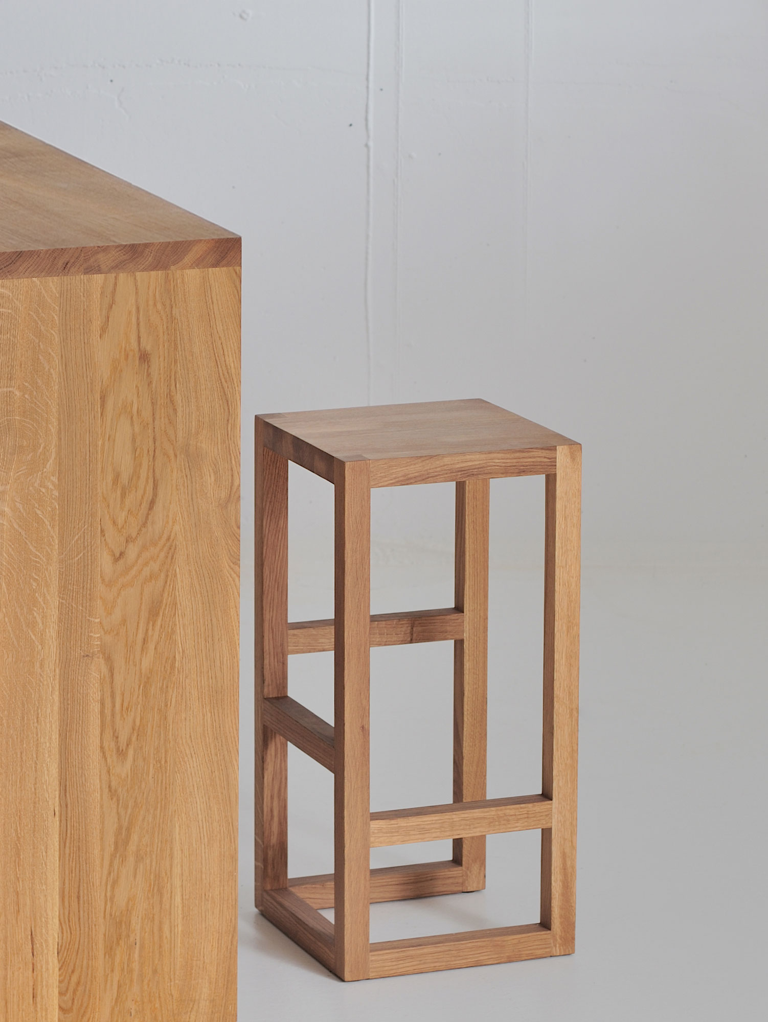 Bar Stool Solid Wood STEP 3725 custom made in solid wood by vitamin design