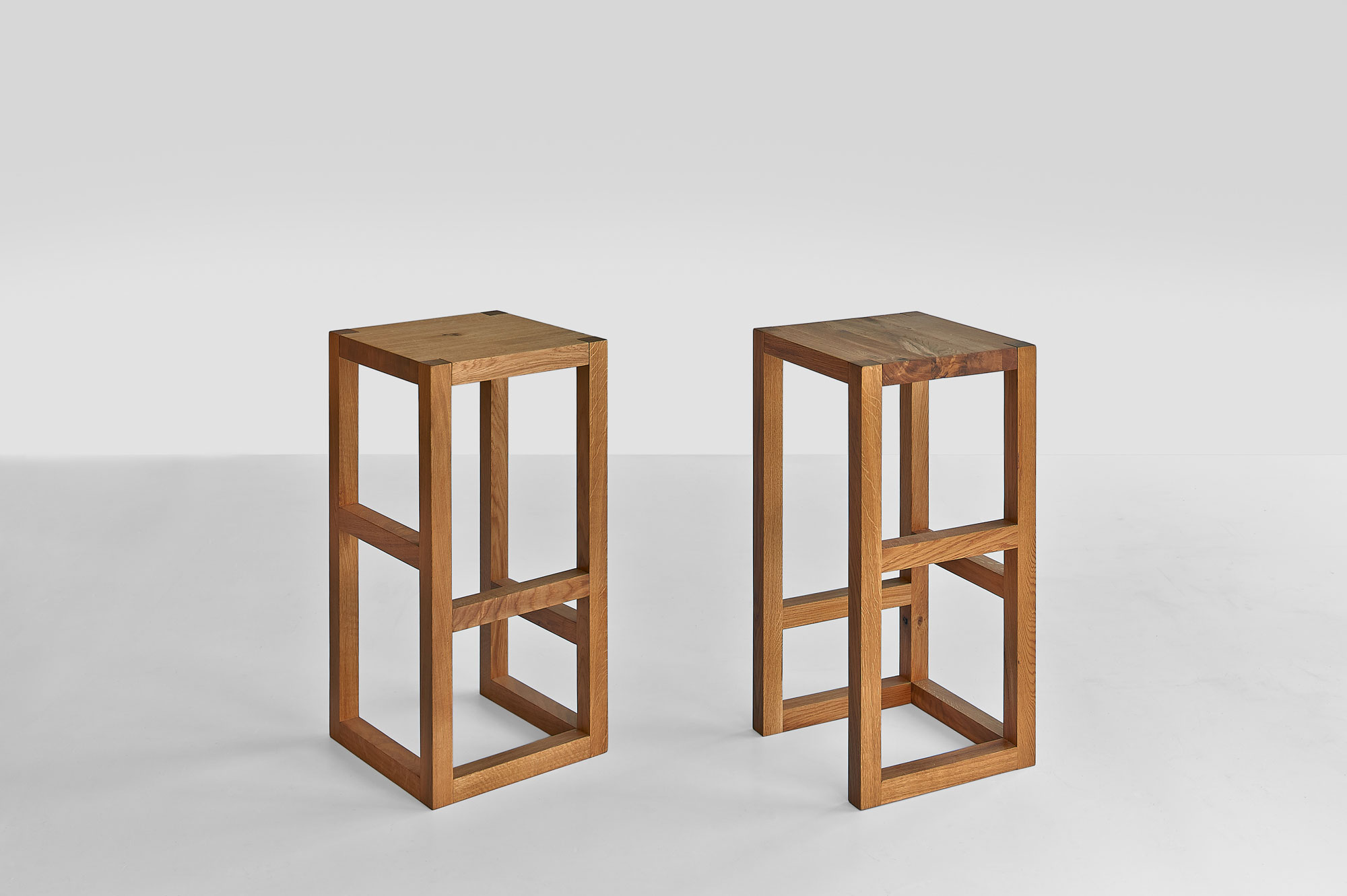 Bar Stool Solid Wood STEP 1488 custom made in solid wood by vitamin design