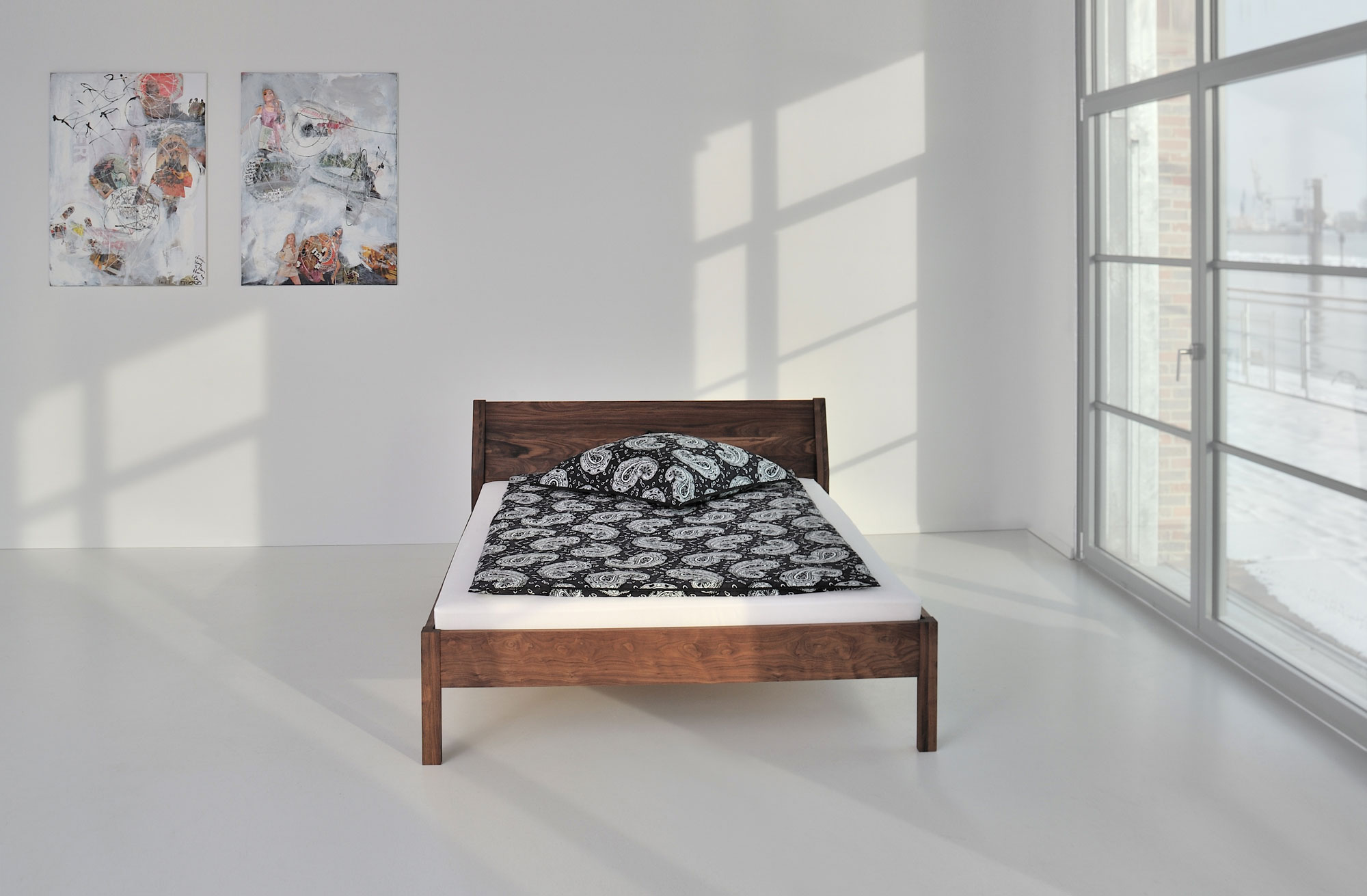 Wooden Bed VILLA 2733b custom made in solid wood by vitamin design