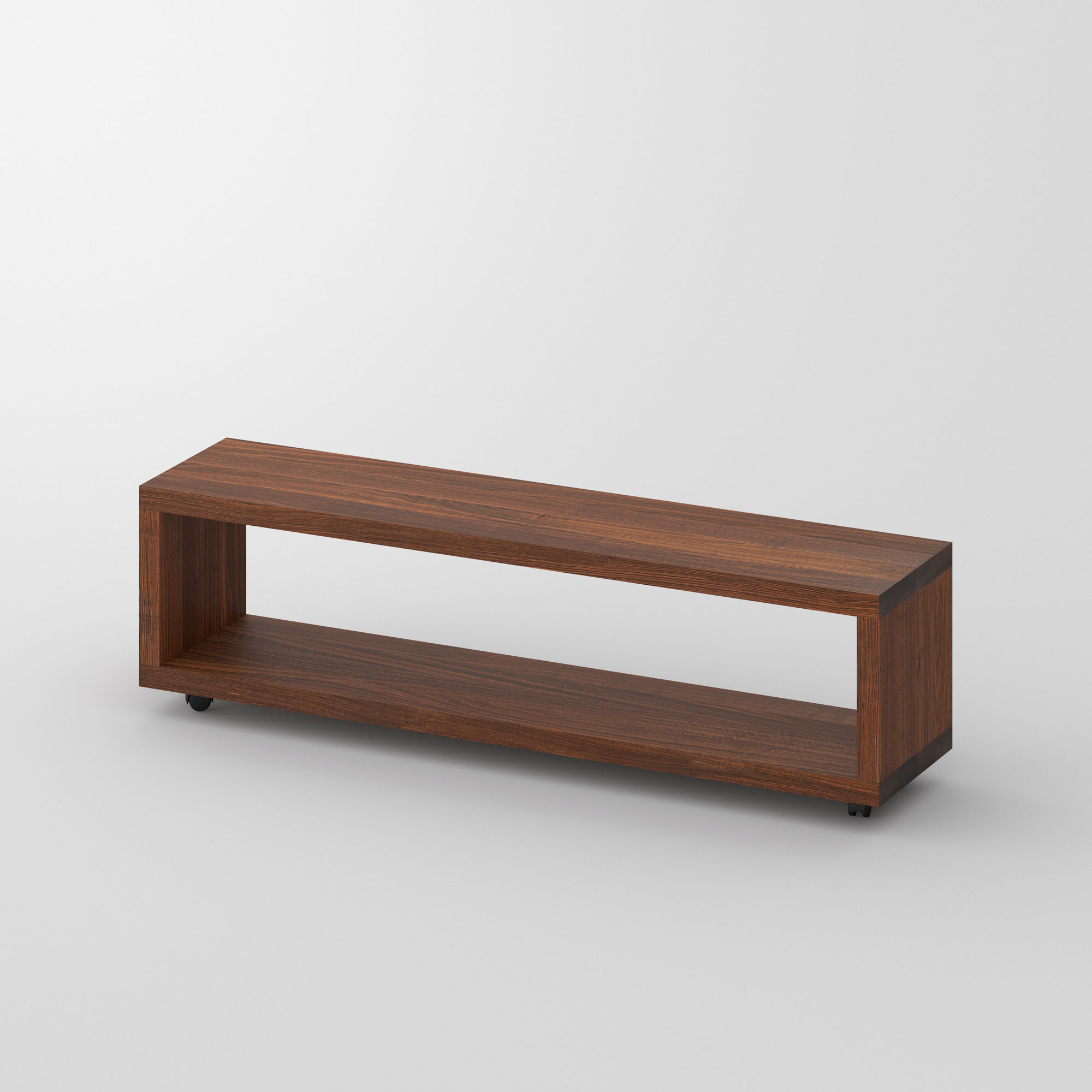 Rolling Night Table MENA-B-ROL cam1 custom made in solid wood by vitamin design