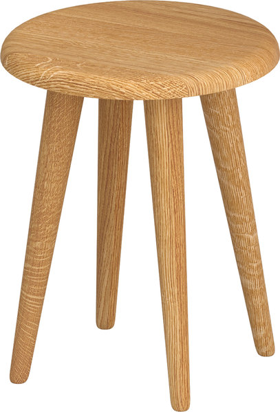 Round Wood Stool AMBIO ROUND  custom made in solid wood by vitamin design
