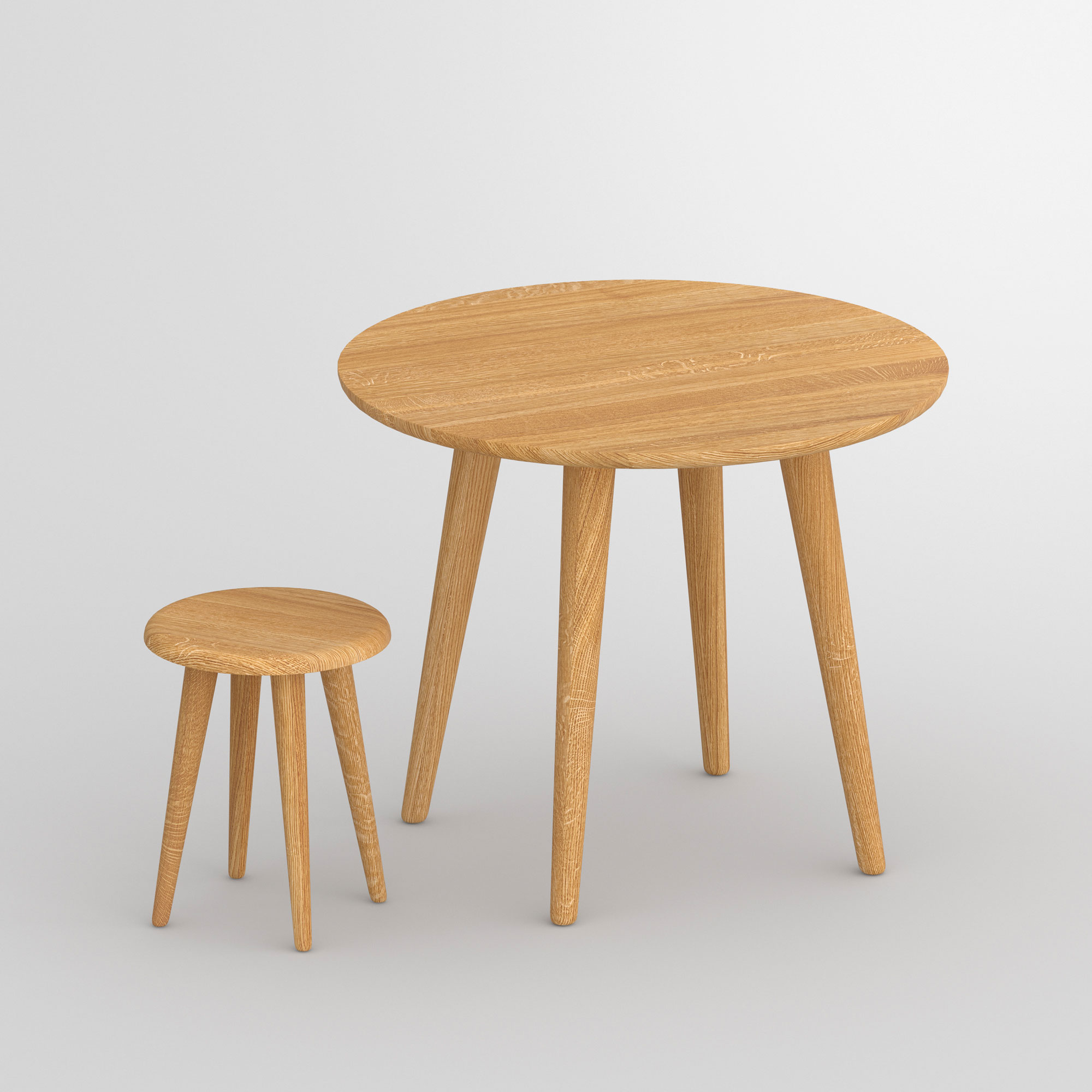 Dining Table Round AMBIO ROUND vitamin-design custom made in solid wood by vitamin design