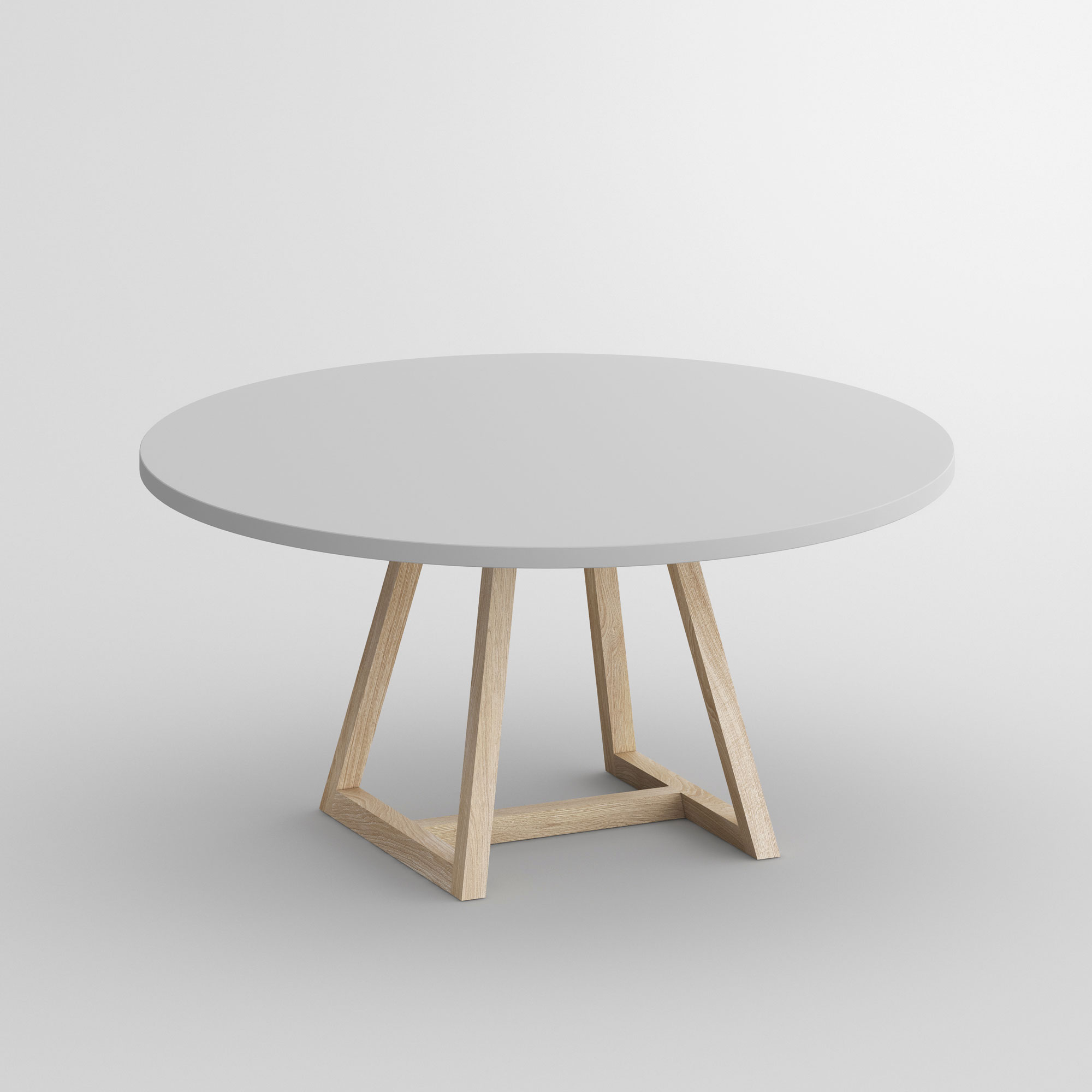 Round Linoleum Table MARGO ROUND LINO cam1 custom made in solid wood by vitamin design