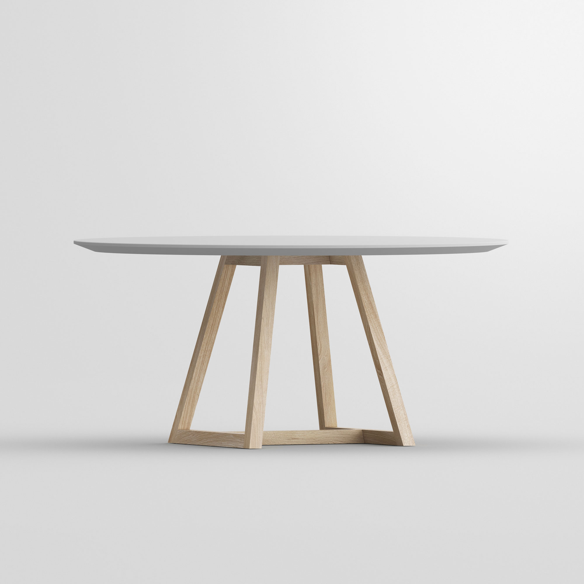 Round Linoleum Table MARGO ROUND LINO cam2 custom made in solid wood by vitamin design