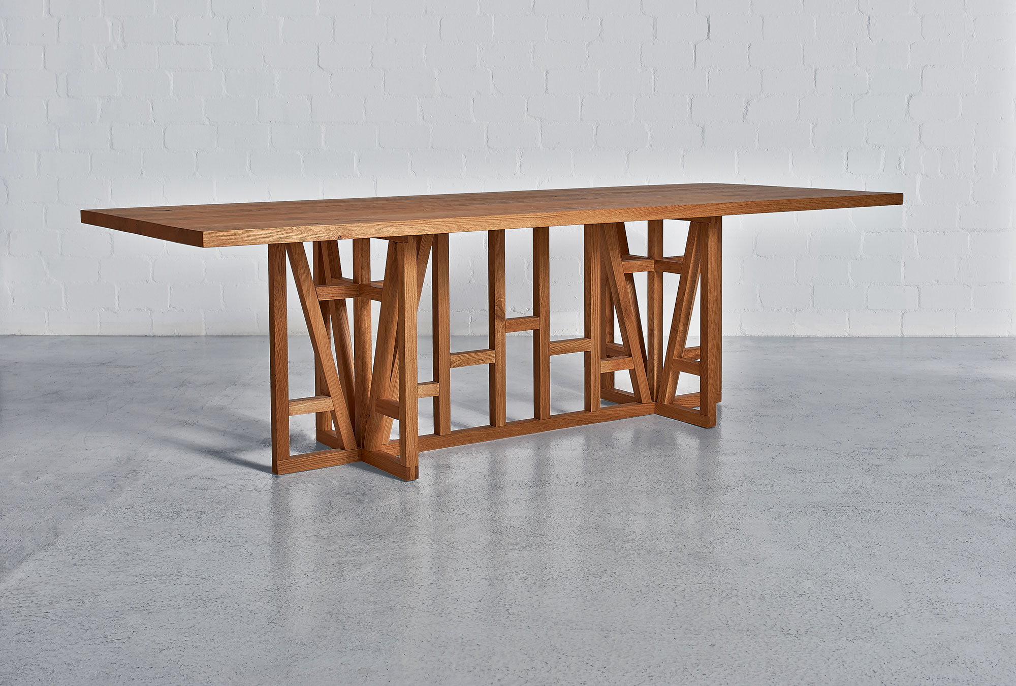 Designer Solid Wood Table FACHWERK 0040a custom made in solid wood by vitamin design