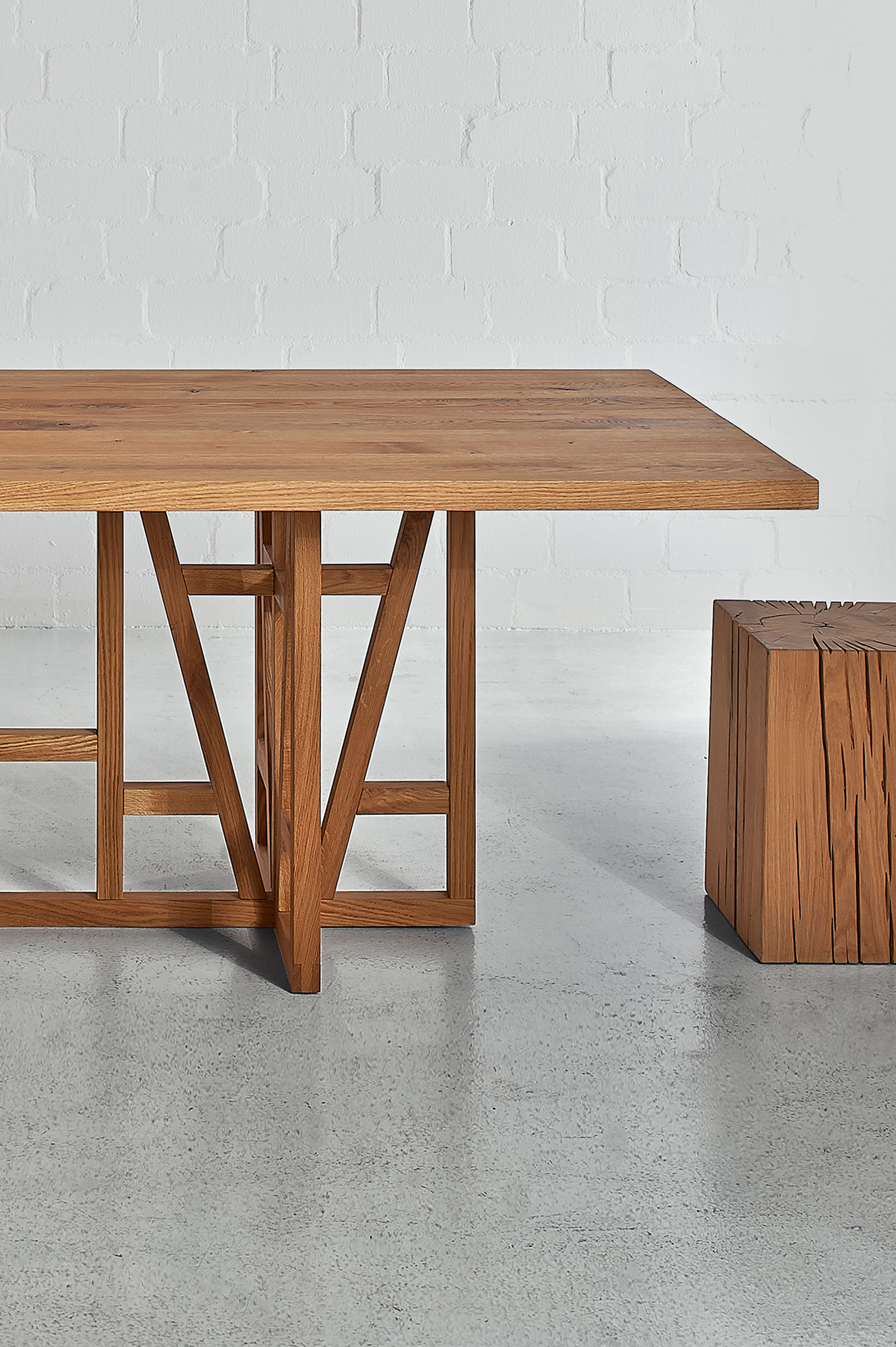 Designer Solid Wood Table FACHWERK 0037a2iia custom made in solid wood by vitamin design