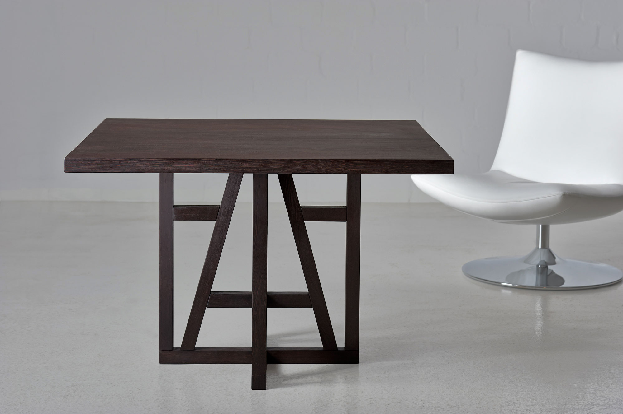 Square Designer Table FACHWERK SQUARE fachwerk0010 custom made in solid wood by vitamin design