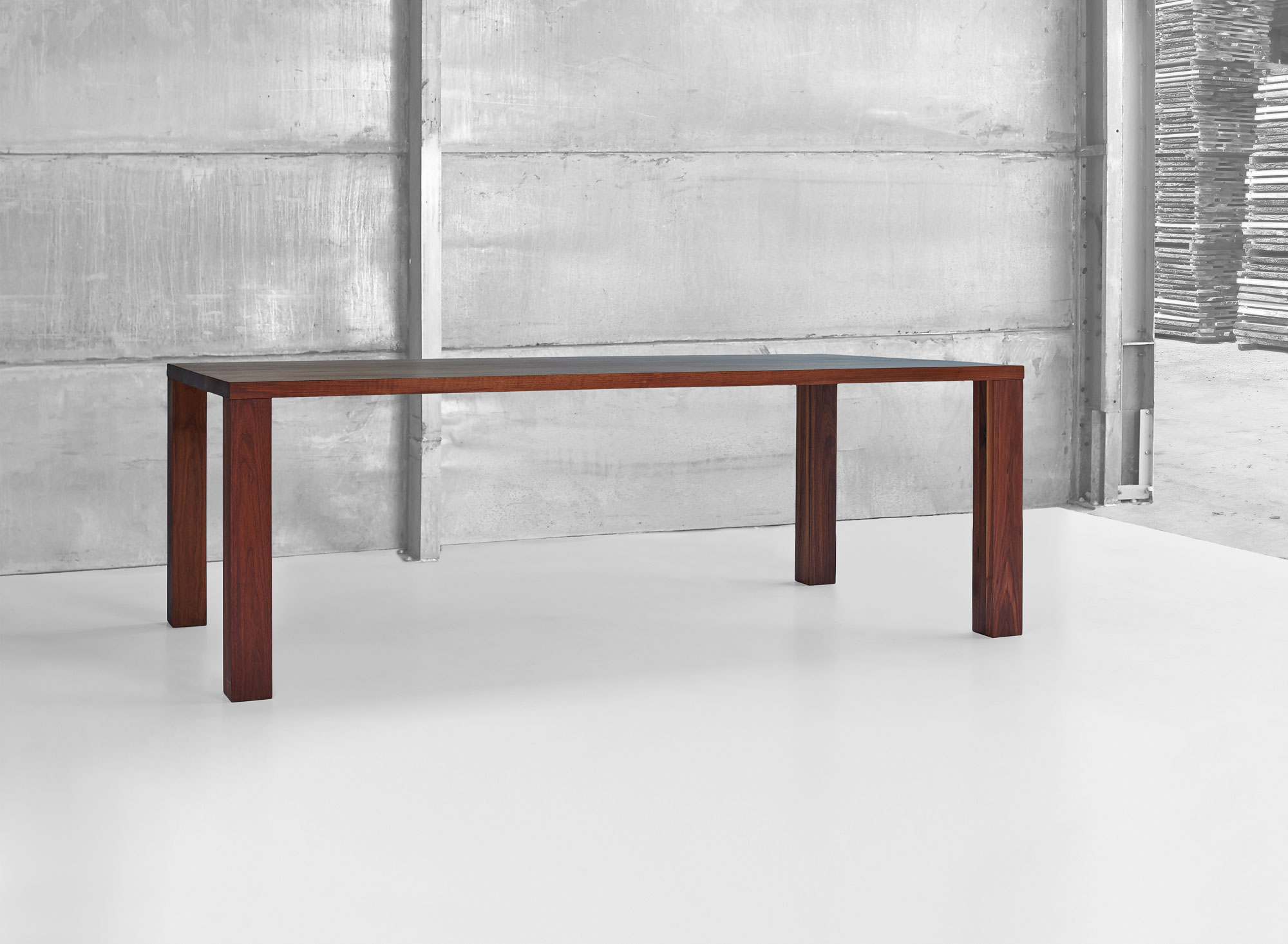Frameless Solid Wood Table IUSTUS 0990pk custom made in solid wood by vitamin design