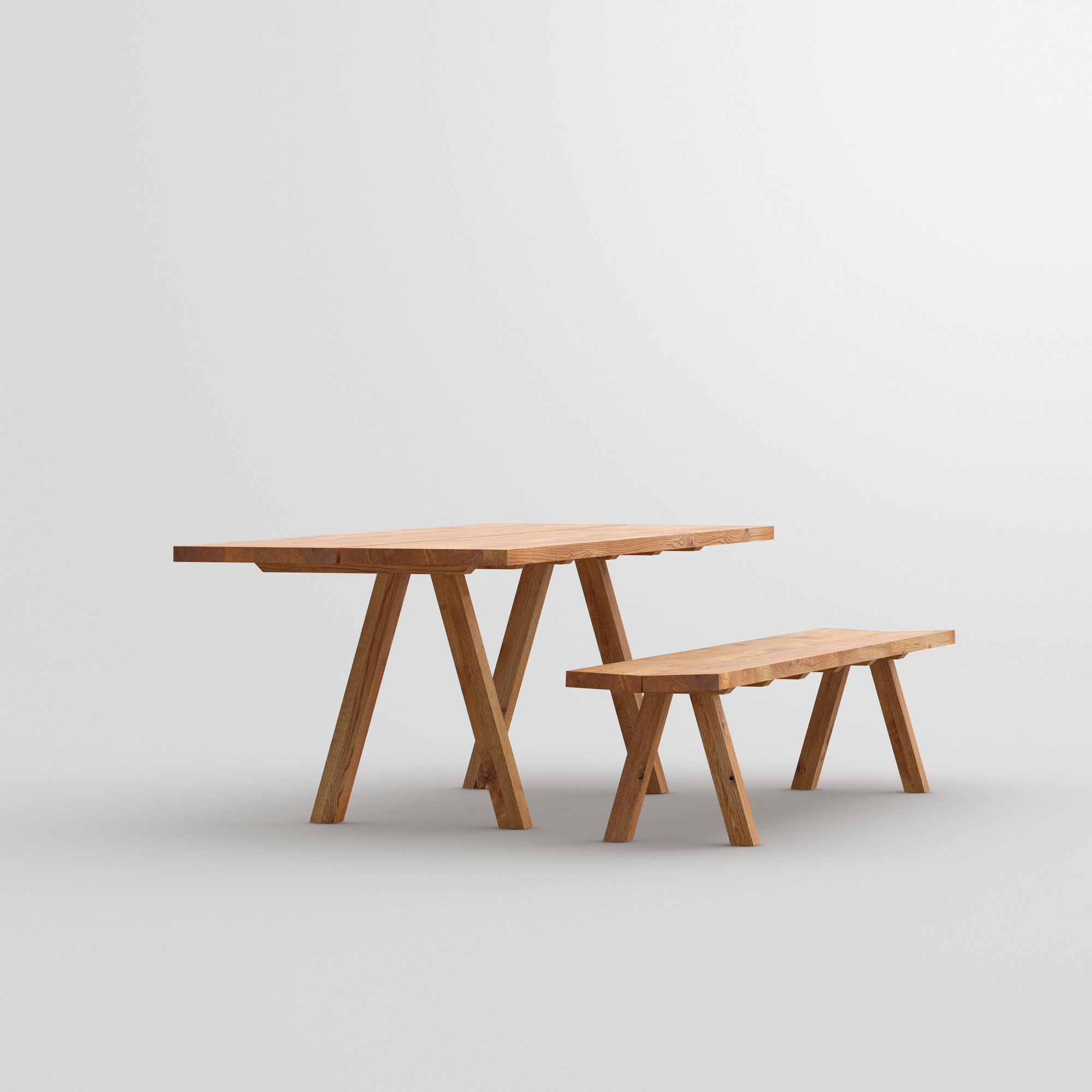 Solid Wood Table PAPILIO BASIC cam3 custom made in solid wood by vitamin design