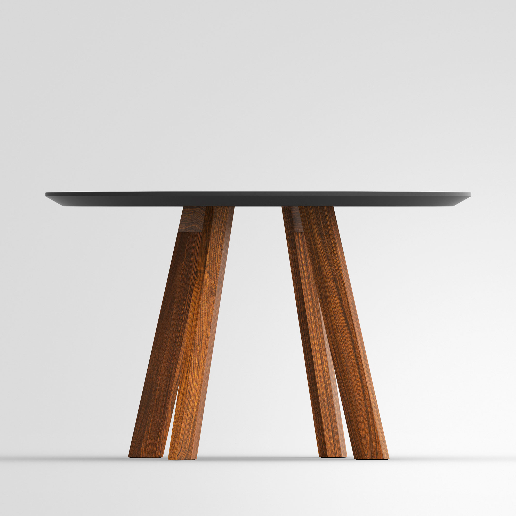 Round Linoleum Table RHOMBI ROUND LINO cam2 custom made in solid wood by vitamin design