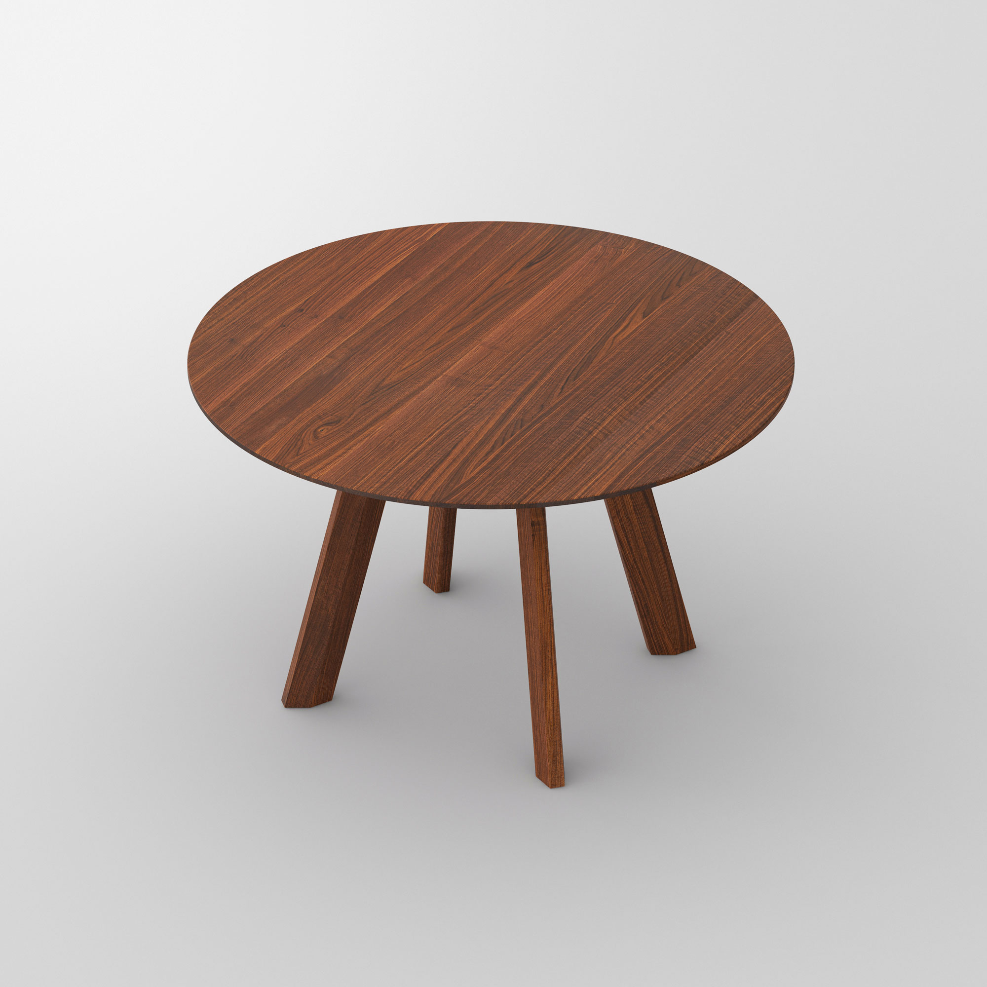 Designer Round Table RHOMBI ROUND cam3 custom made in solid wood by vitamin design