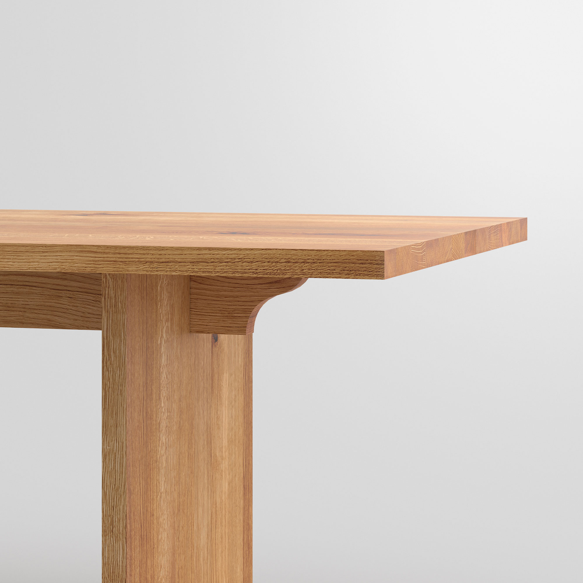 Gable Solid Wood Table SAGA cam2 custom made in solid wood by vitamin design
