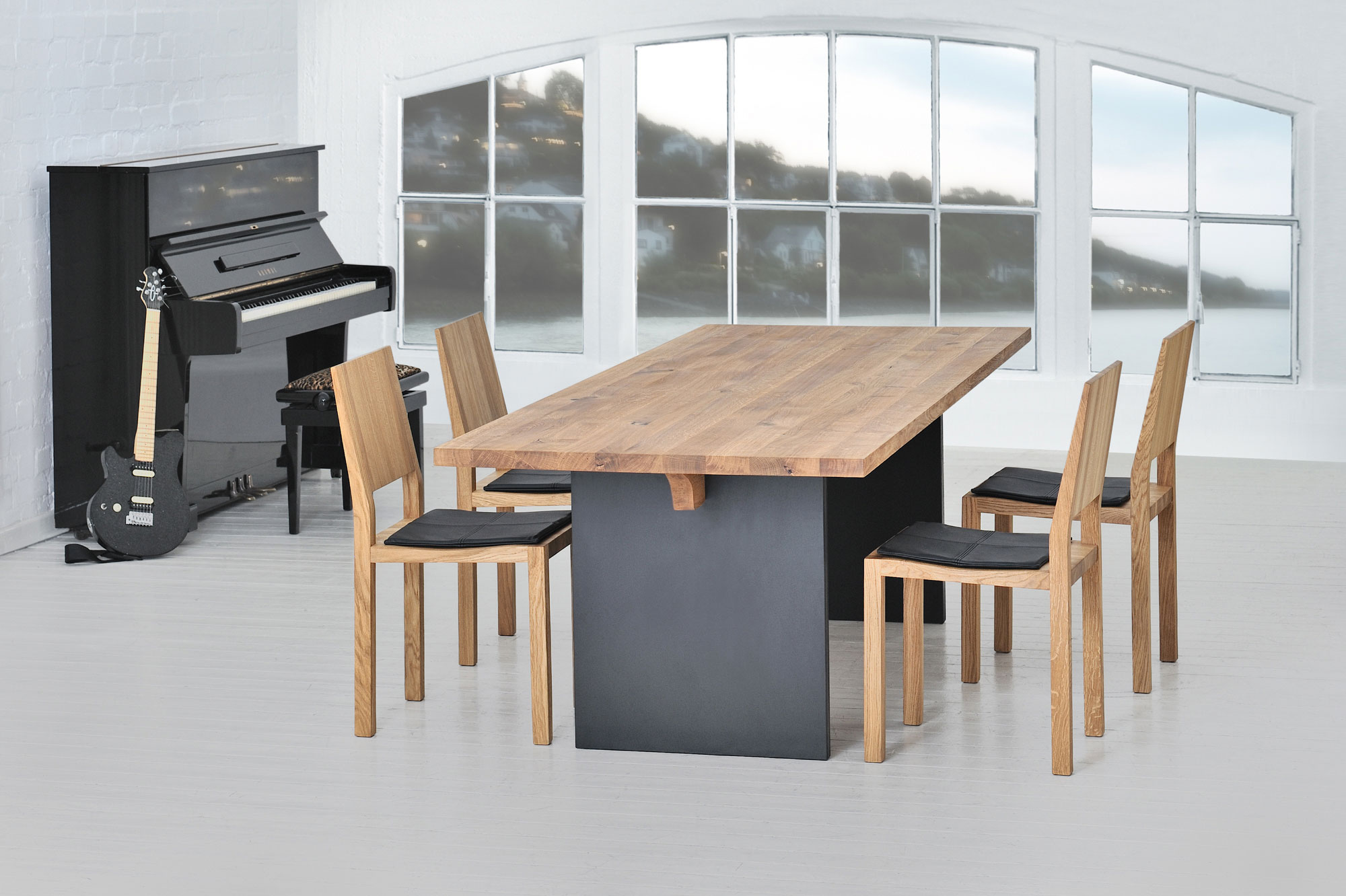 Gable Solid Wood Table SAGA 1947s custom made in solid wood by vitamin design