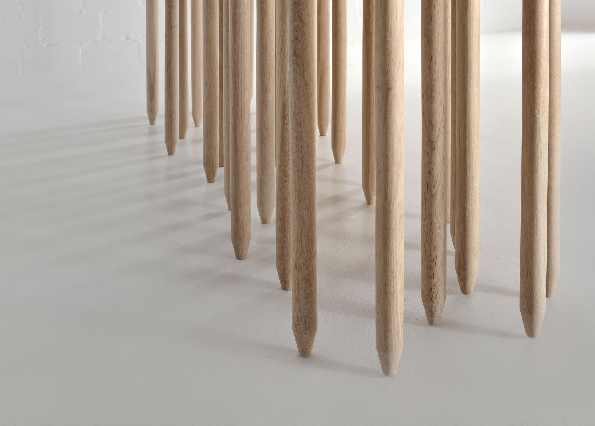 Designer Solid Wood Table STILUS 0321 custom made in solid wood by vitamin design