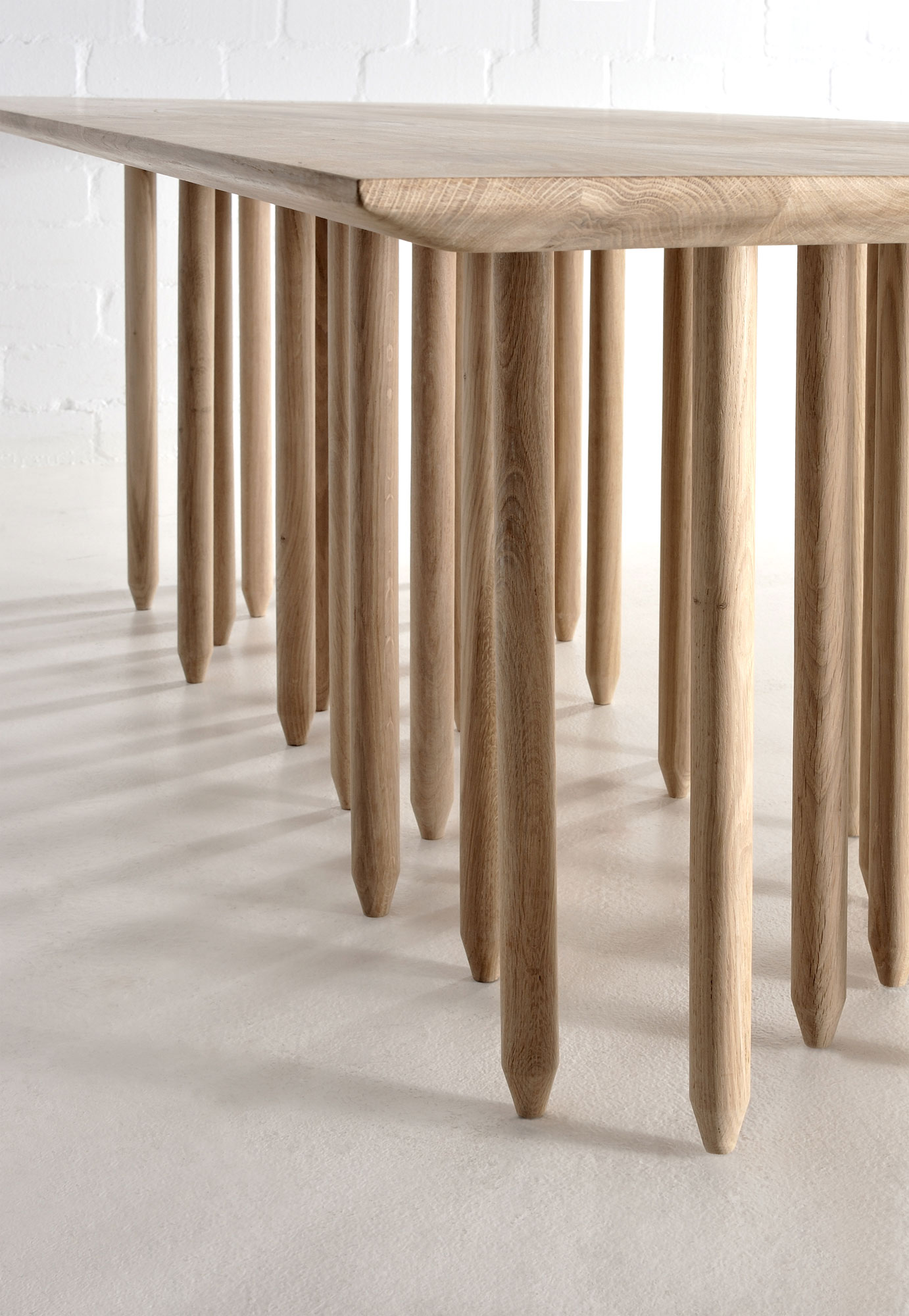 Designer Solid Wood Table STILUS 0326 custom made in solid wood by vitamin design