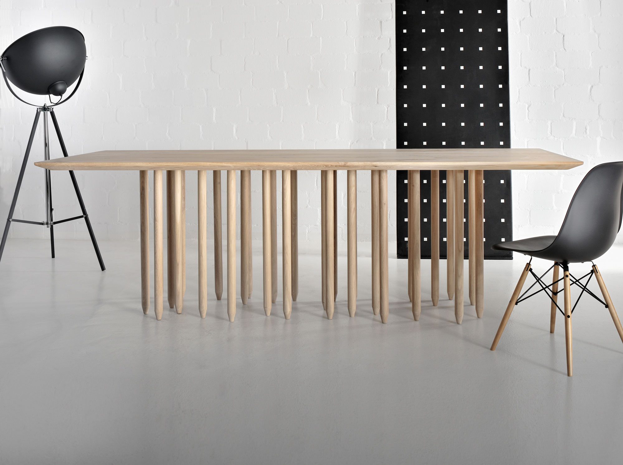 Designer Solid Wood Table STILUS 4367a custom made in solid wood by vitamin design