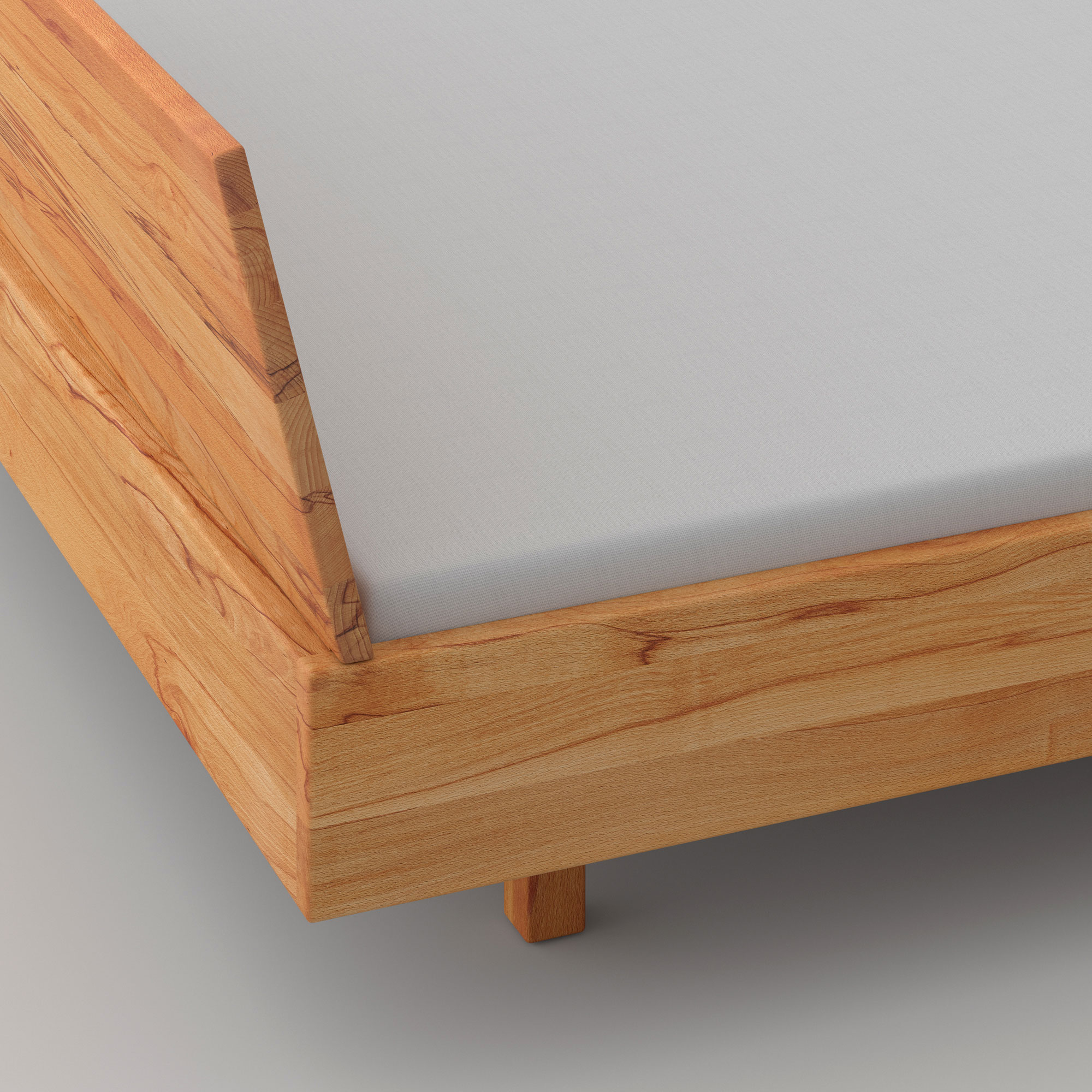 Solid Wooden Bed QUADRA SOFT cam4 custom made in solid wood by vitamin design