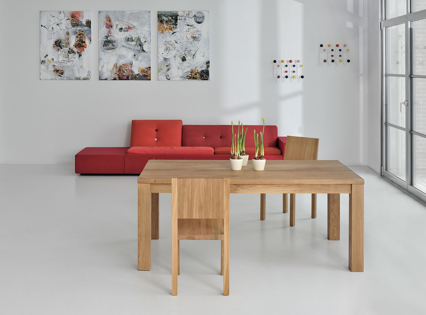 Dining Table Rustic CUBUS 3 B10X10 2643a custom made in solid wood by vitamin design