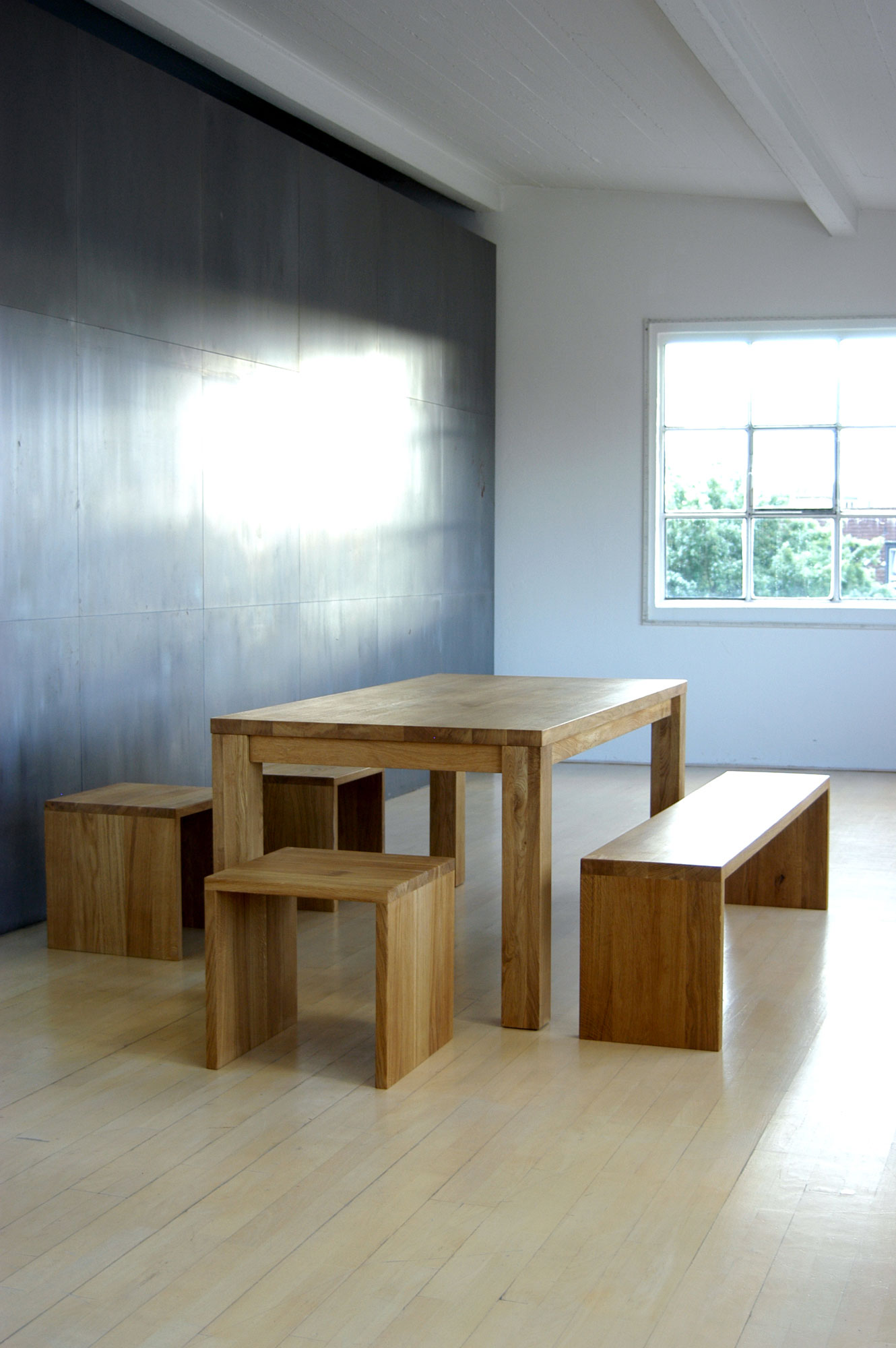 Wood Dining Table CUBUS 4 B10X10 6690 custom made in solid wood by vitamin design