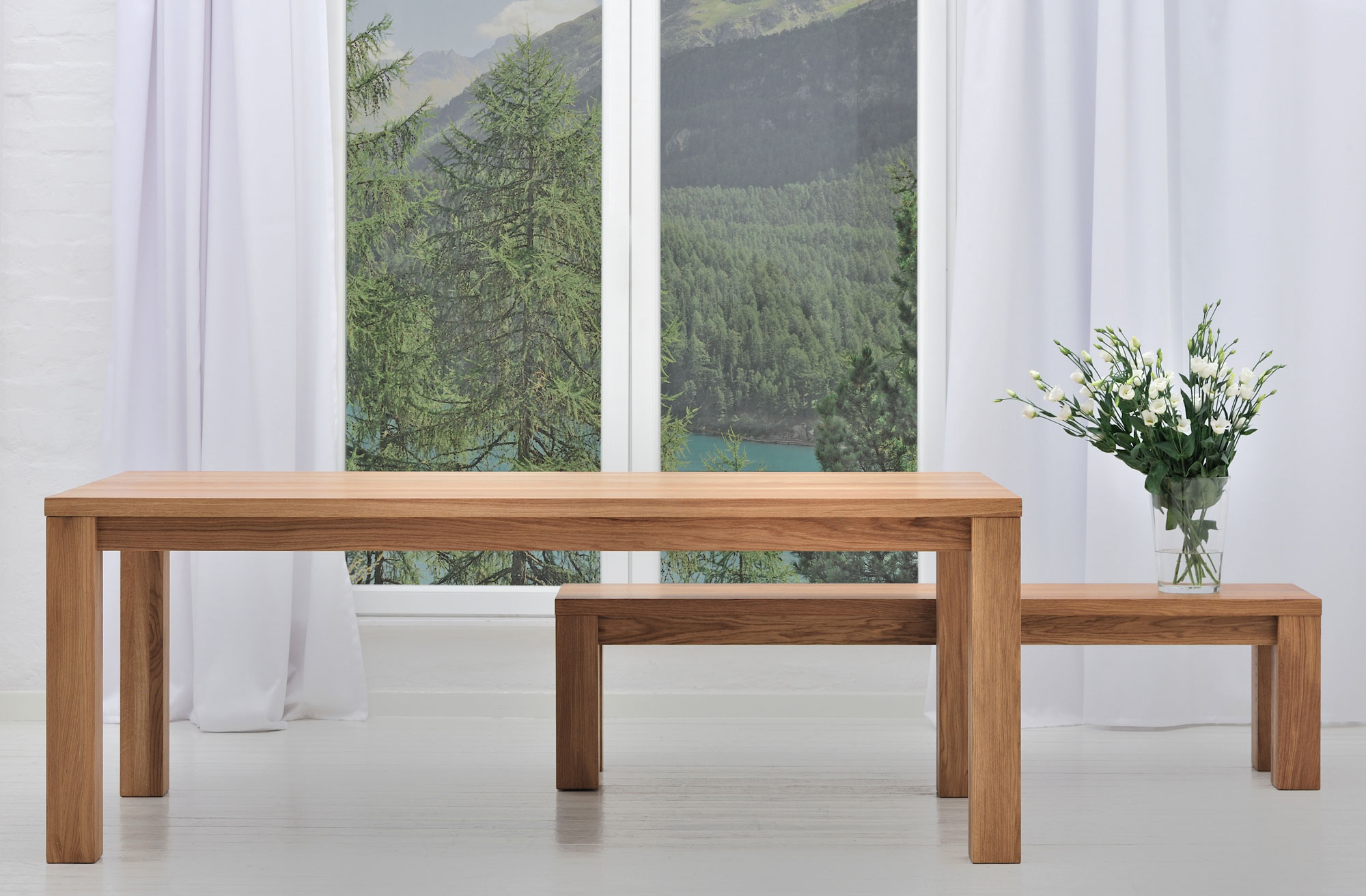 Wood Dining Table CUBUS 4 B10X10 1728 custom made in solid wood by vitamin design