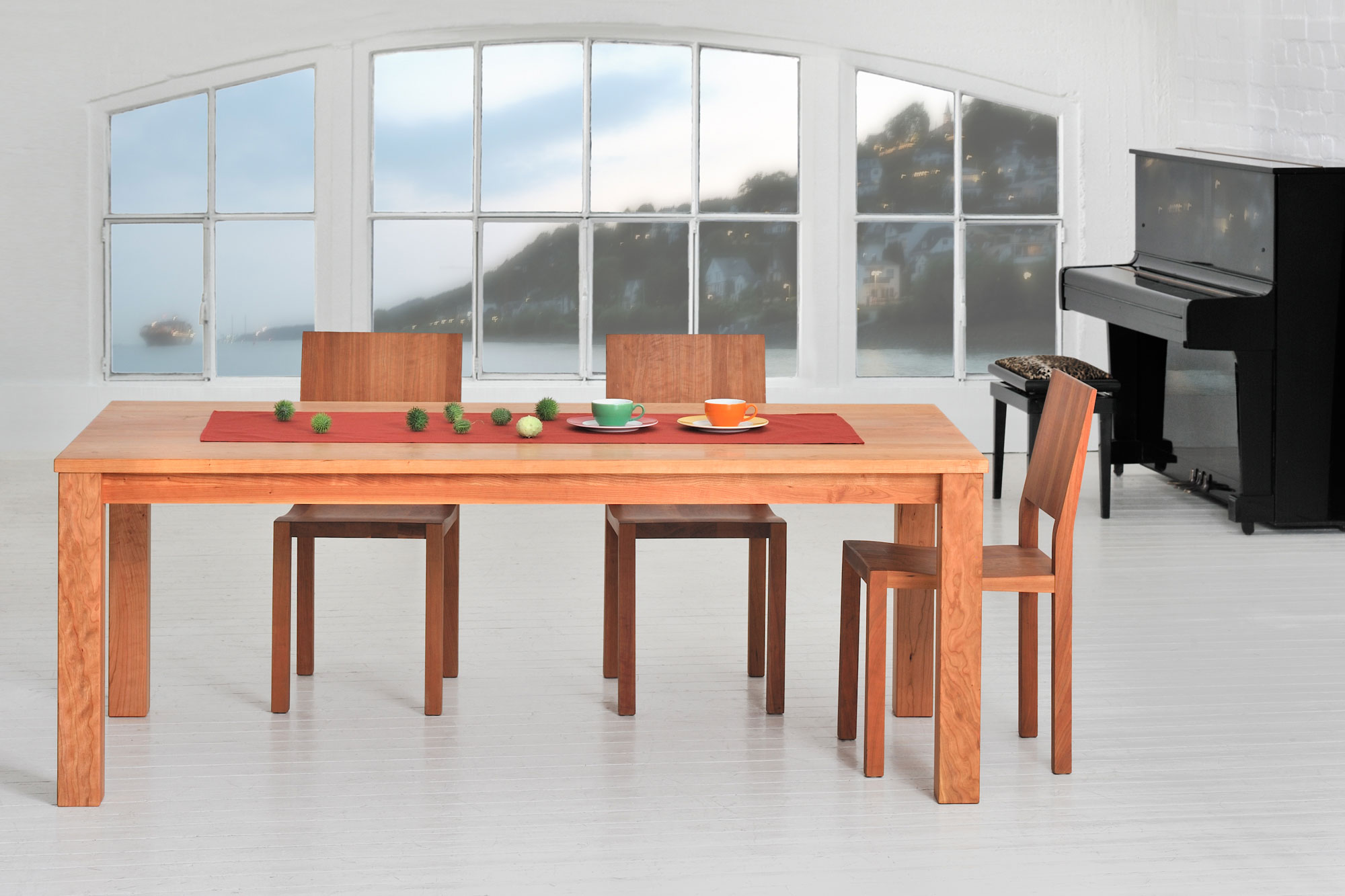 Tailor-Made Wood Table FORTE 3 B9X9 2001 custom made in solid wood by vitamin design