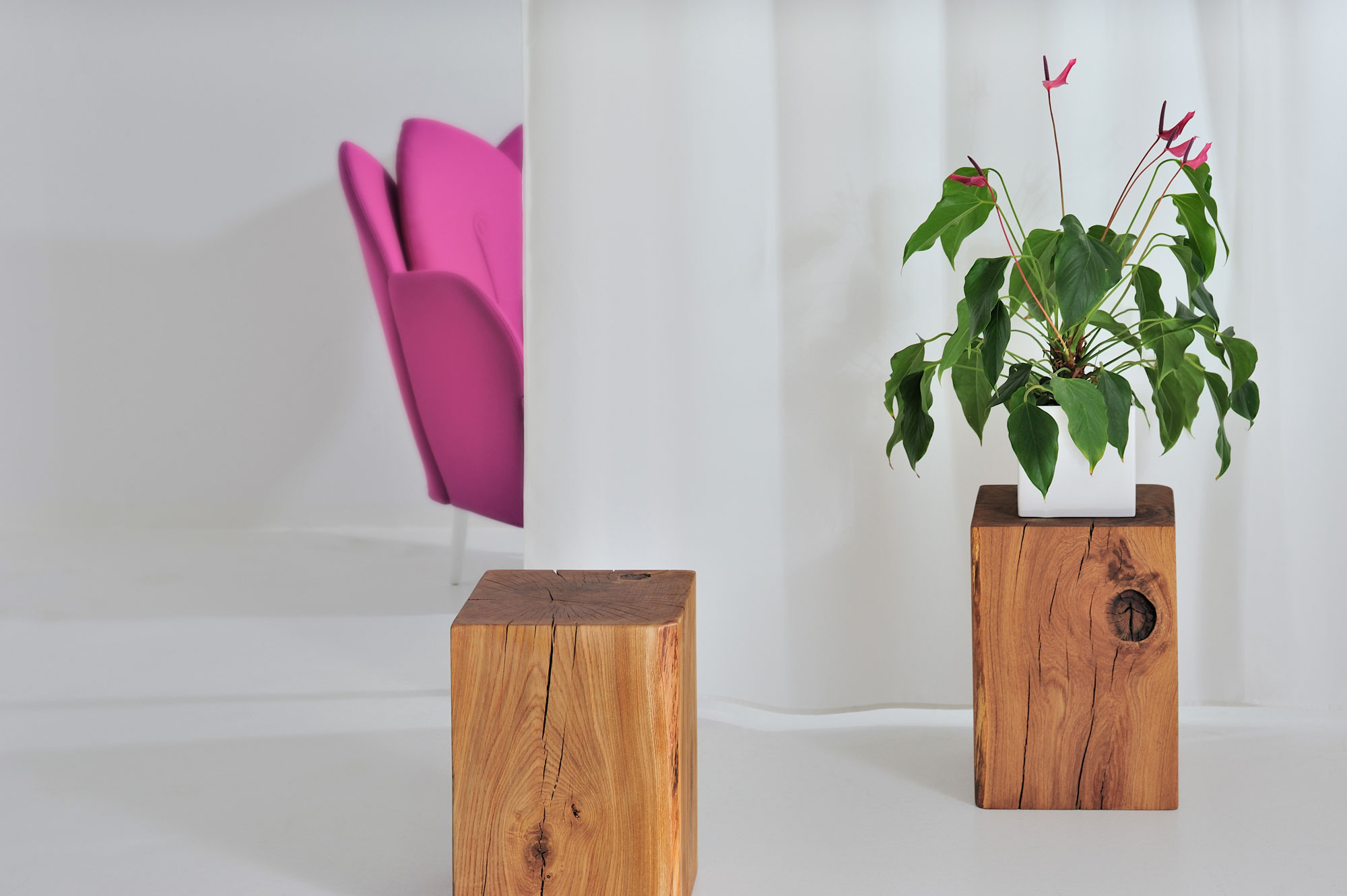 Tree Trunk Coffee Table KLOTZ 3708 custom made in solid wood by vitamin design