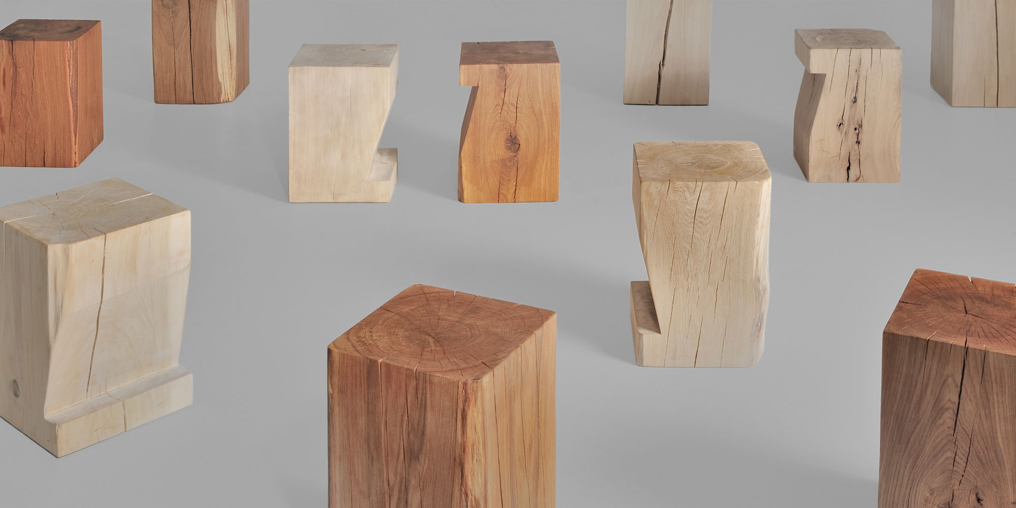 Tree Trunk Coffee Table KLOTZ 661 custom made in solid wood by vitamin design