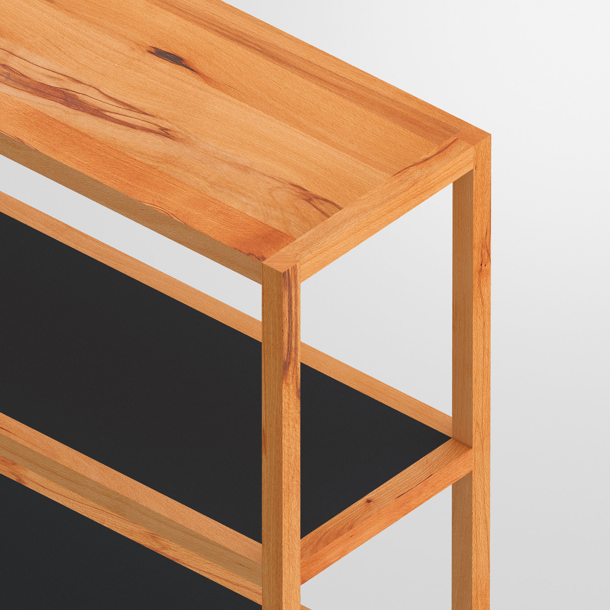 Linoleum Wood Shelf SENA cam4 custom made in solid wood by vitamin design
