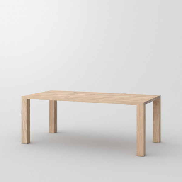 Frameless Solid Wood Table IUSTUS cam1 custom made in Solid oak, chalked by vitamin design