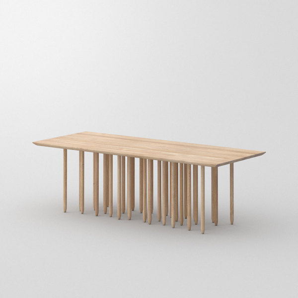 Designer Solid Wood Table STILUS cam1 custom made in Solid oak, chalked by vitamin design