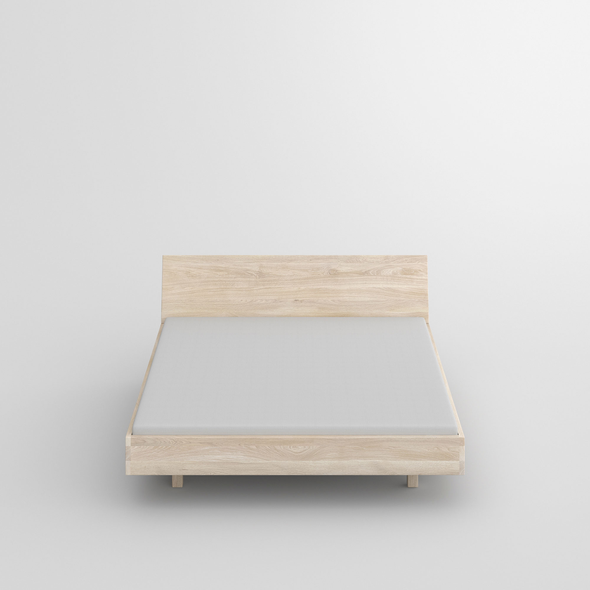 Solid Wooden Bed QUADRA SOFT cam3 custom made in solid wood by vitamin design