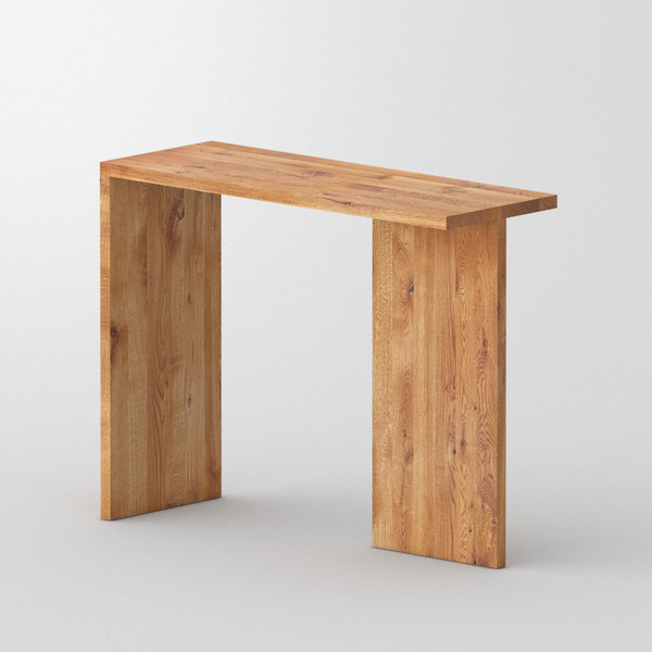 Solid Wood Console Table MENA CONSOLE T 0 custom made in Solid knotty oak, oiled by vitamin design