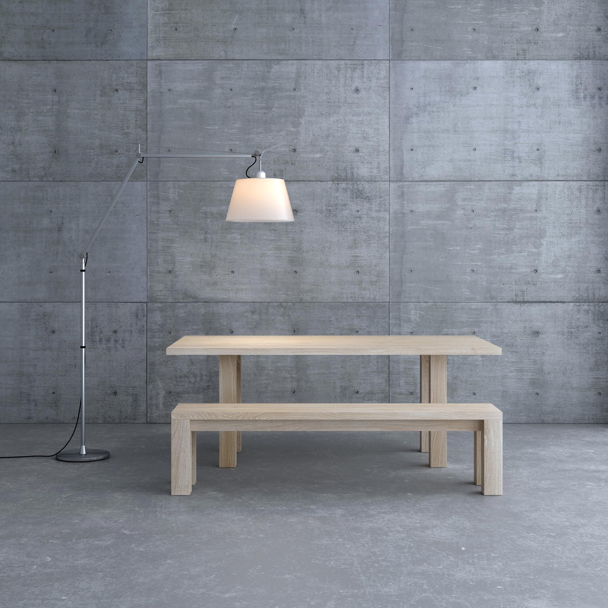 Frameless Table DUCK cam1 custom made in solid wood by vitamin design