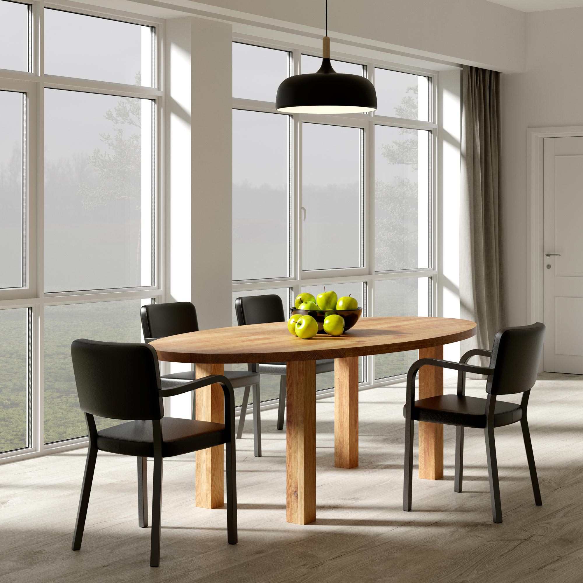  Table DUCK OVAL cam2 custom made in solid wood by vitamin design