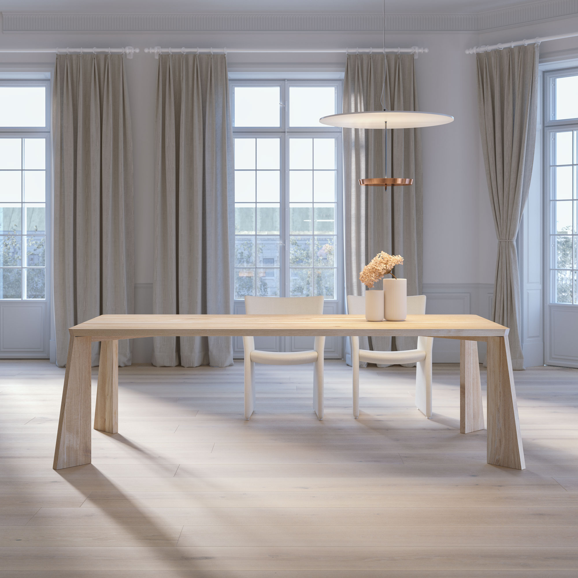 Bespoke Designer Table PYLON cam1 custom made in solid wood by vitamin design