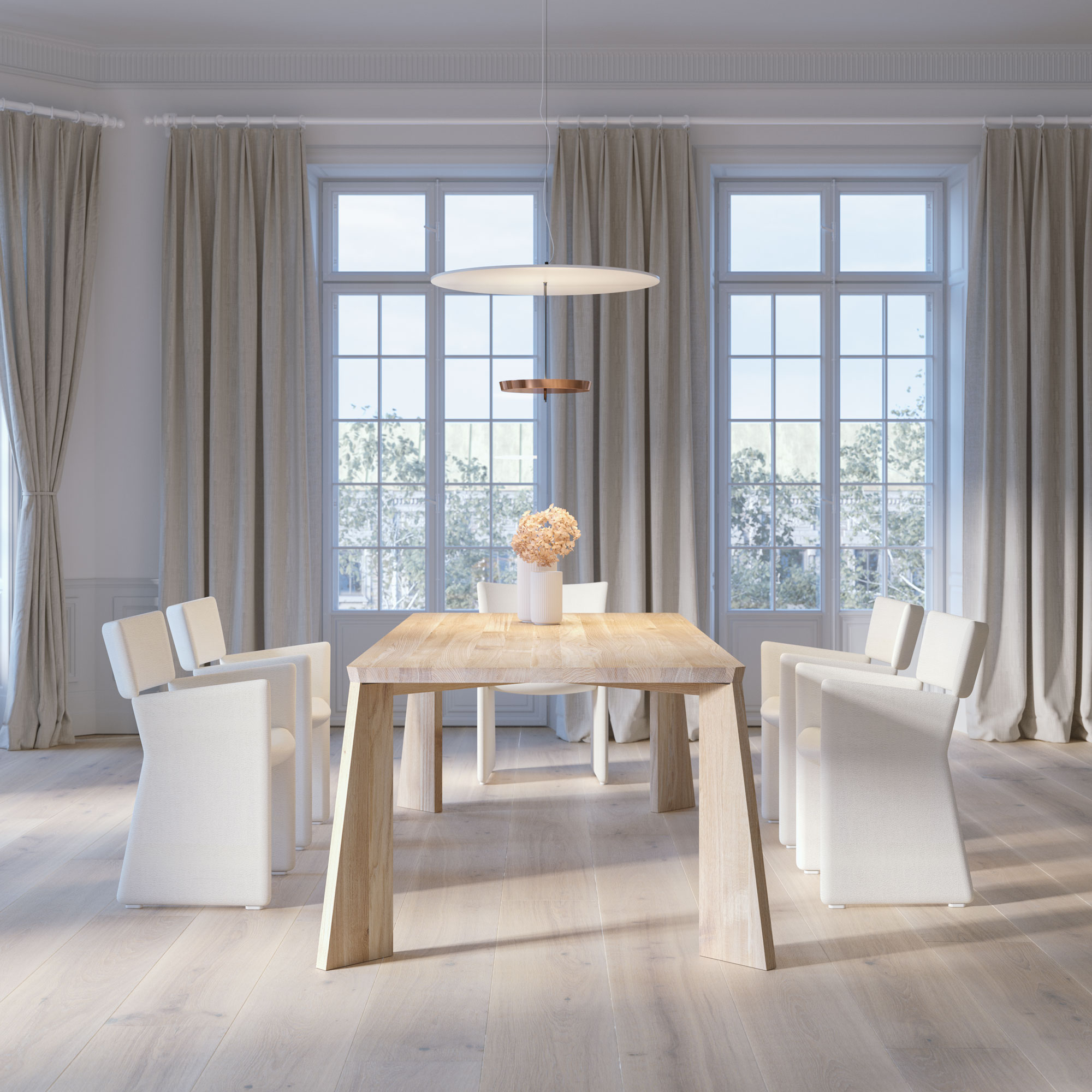 Bespoke Designer Table PYLON cam1 custom made in solid wood by vitamin design