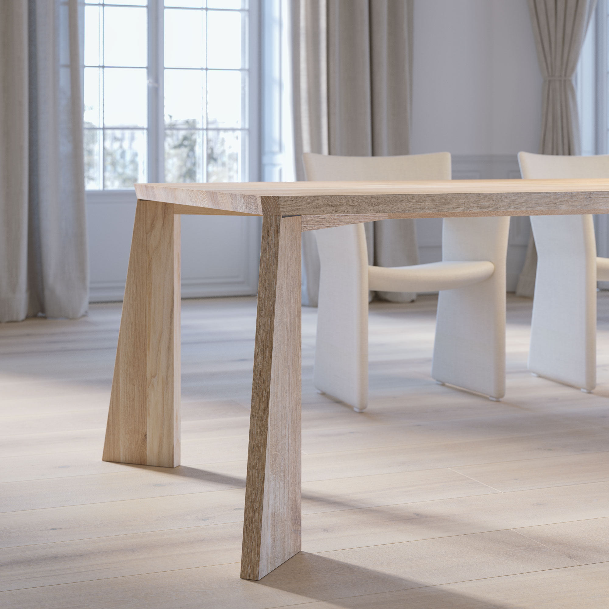 Bespoke Designer Table PYLON cam1 custom made in solid wood by vitamin design